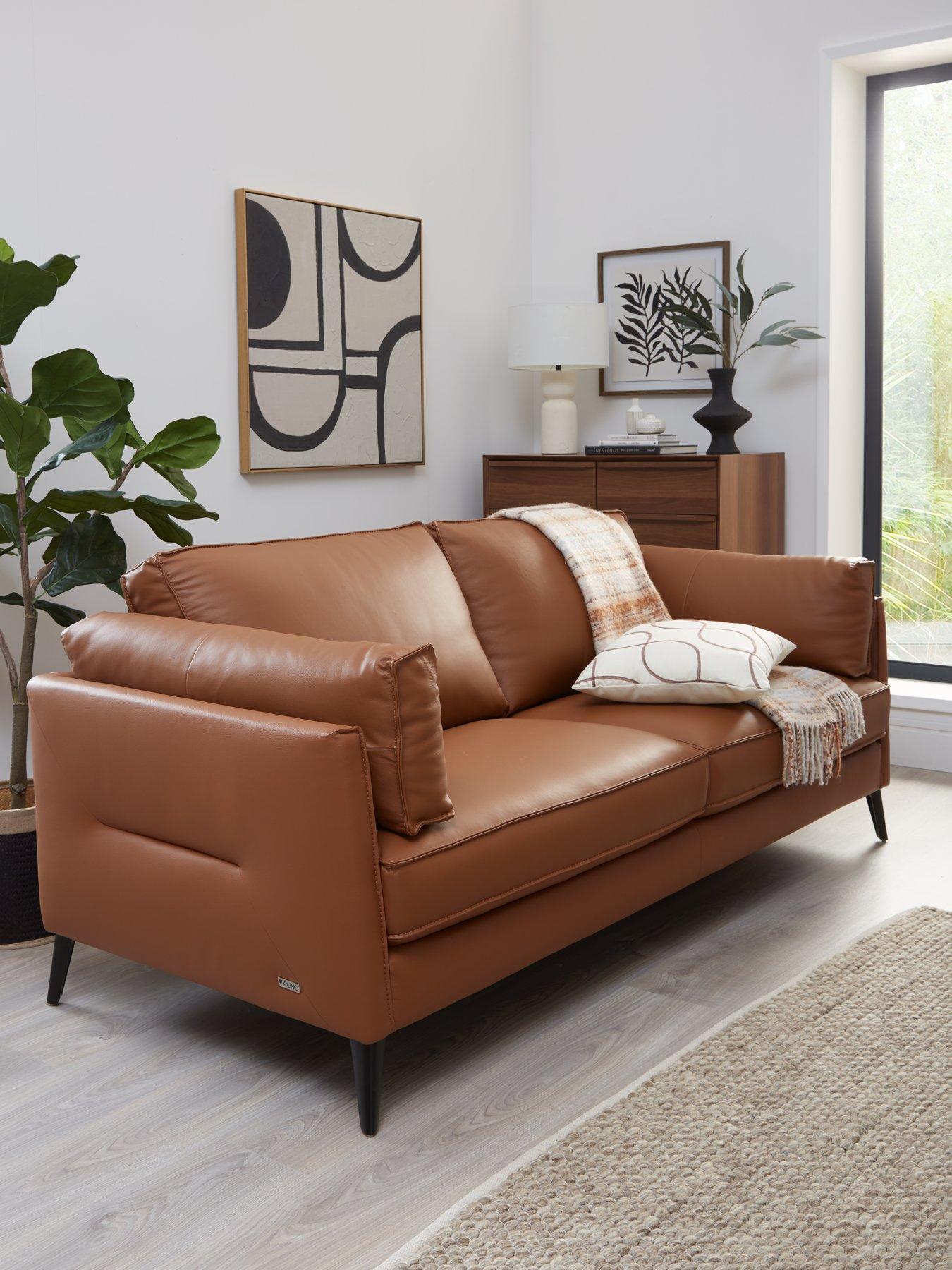 The Very Collection New Sasha 2 Seater Leather/Faux Leather Sofa