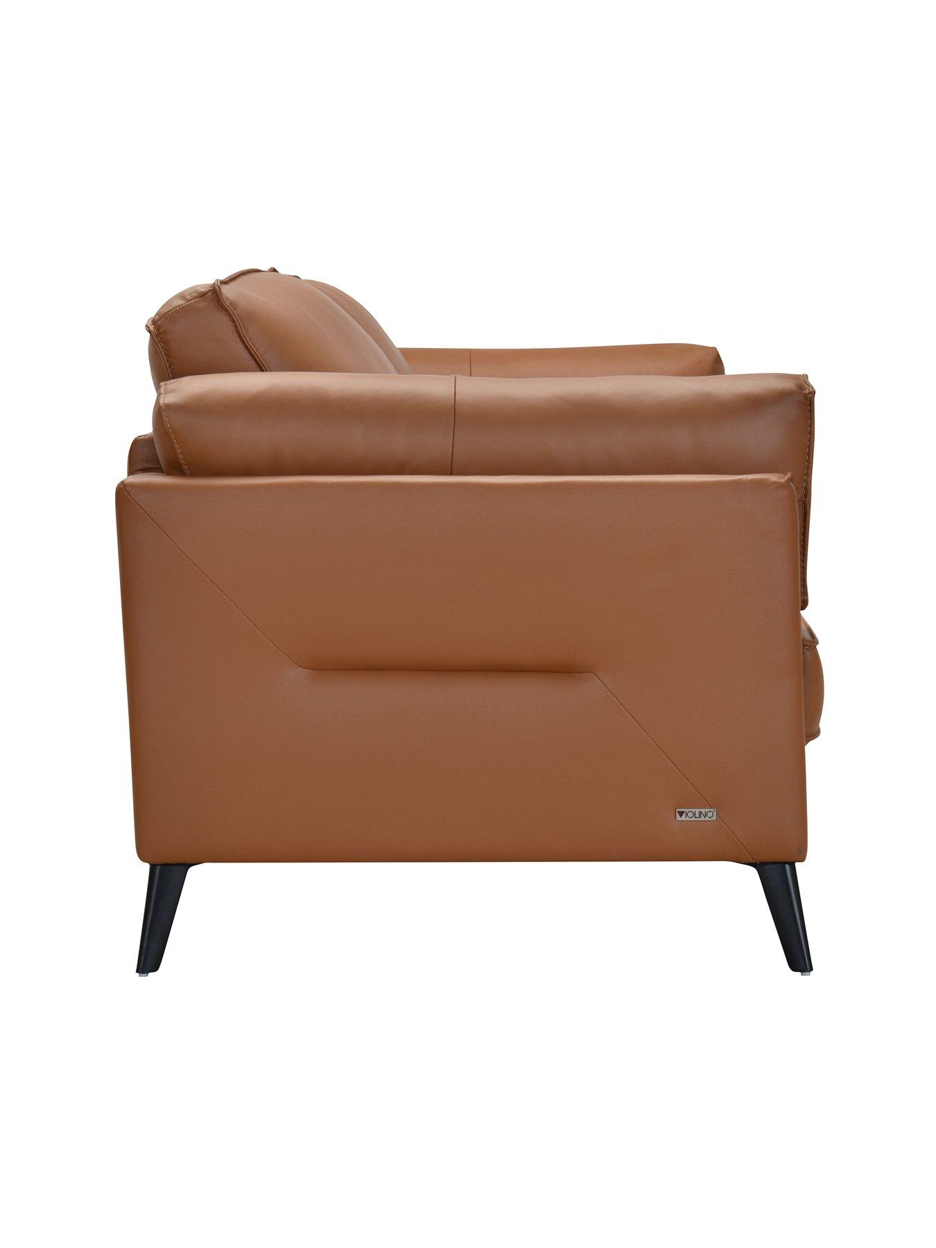 Image 4 of 5 of The Very Collection New Sasha 2 Seater Leather/Faux Leather Sofa - FSC&reg; Certified