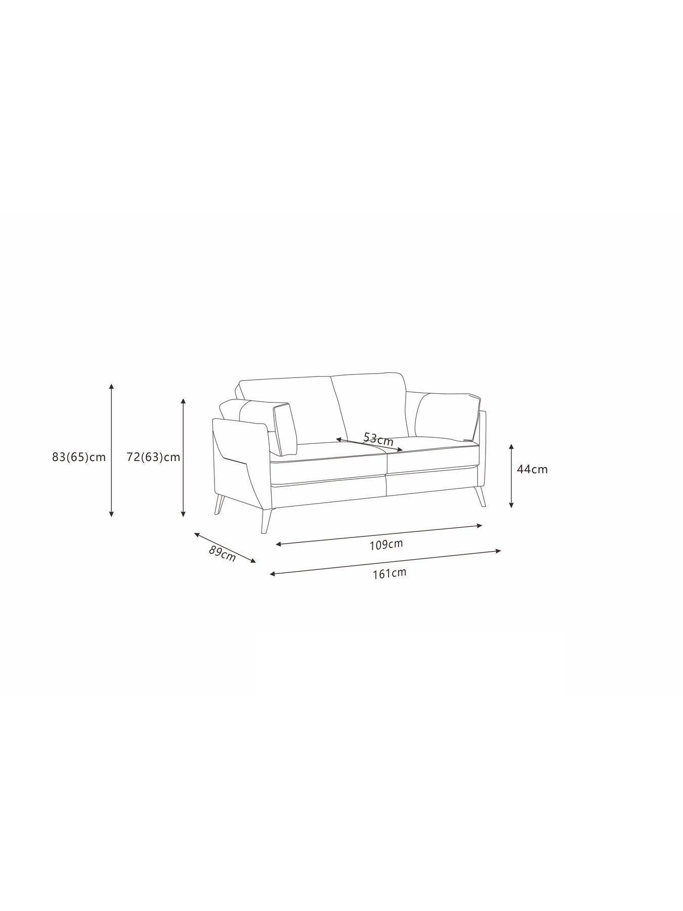 Image 5 of 5 of The Very Collection New Sasha 2 Seater Leather/Faux Leather Sofa - FSC&reg; Certified