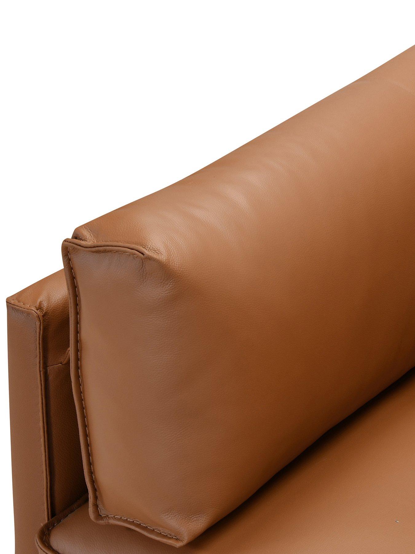  image of very-home-new-sasha-leatherfaux-leathernbsparmchair-tan