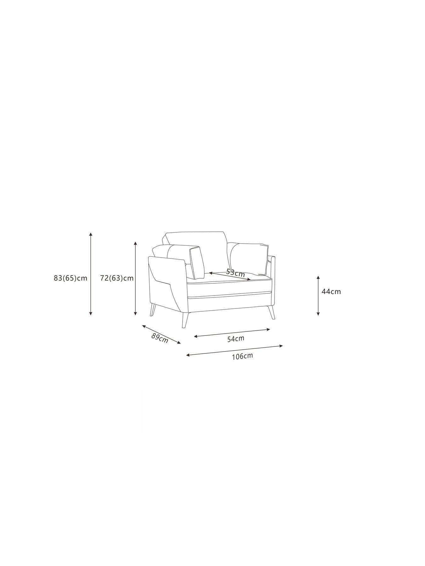Image 6 of 6 of The Very Collection New Sasha Leather/Faux Leather&nbsp;Armchair - Tan