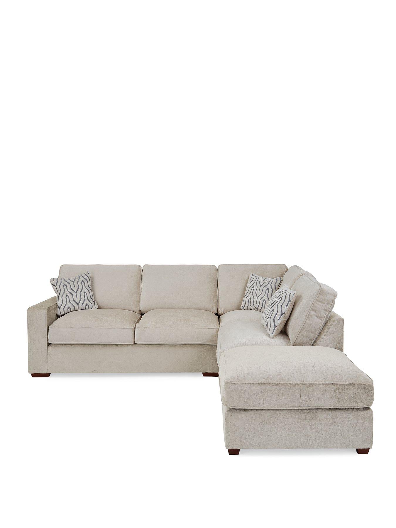 Image 2 of 7 of Very Home Elsa Left Hand Scatter Back Corner Chaise With Footstool&nbsp;- Made to Order in the UK