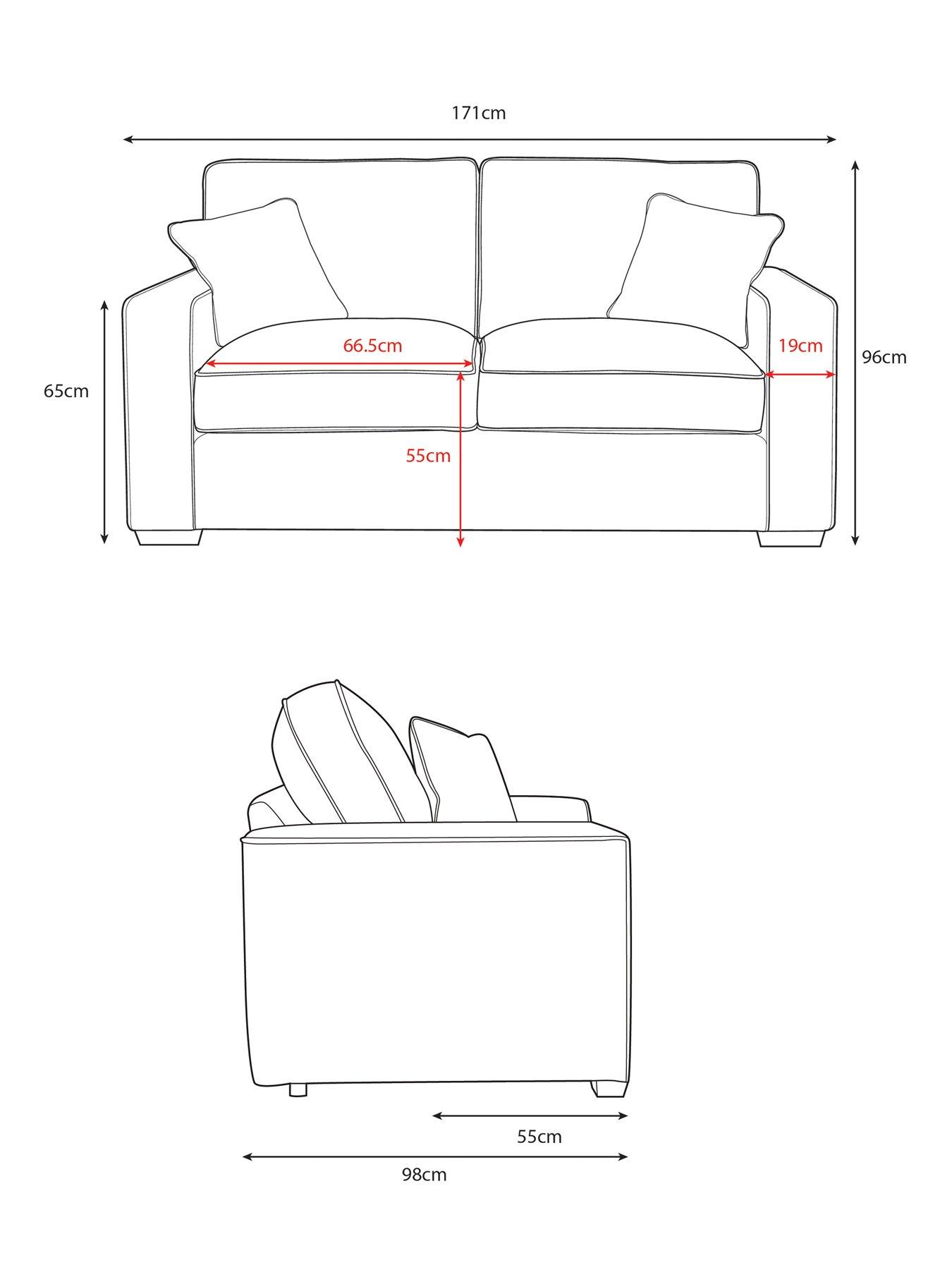 Image 6 of 6 of Very Home Elsa 2 Seater Fabric Sofa&nbsp;- Made to Order in the UK