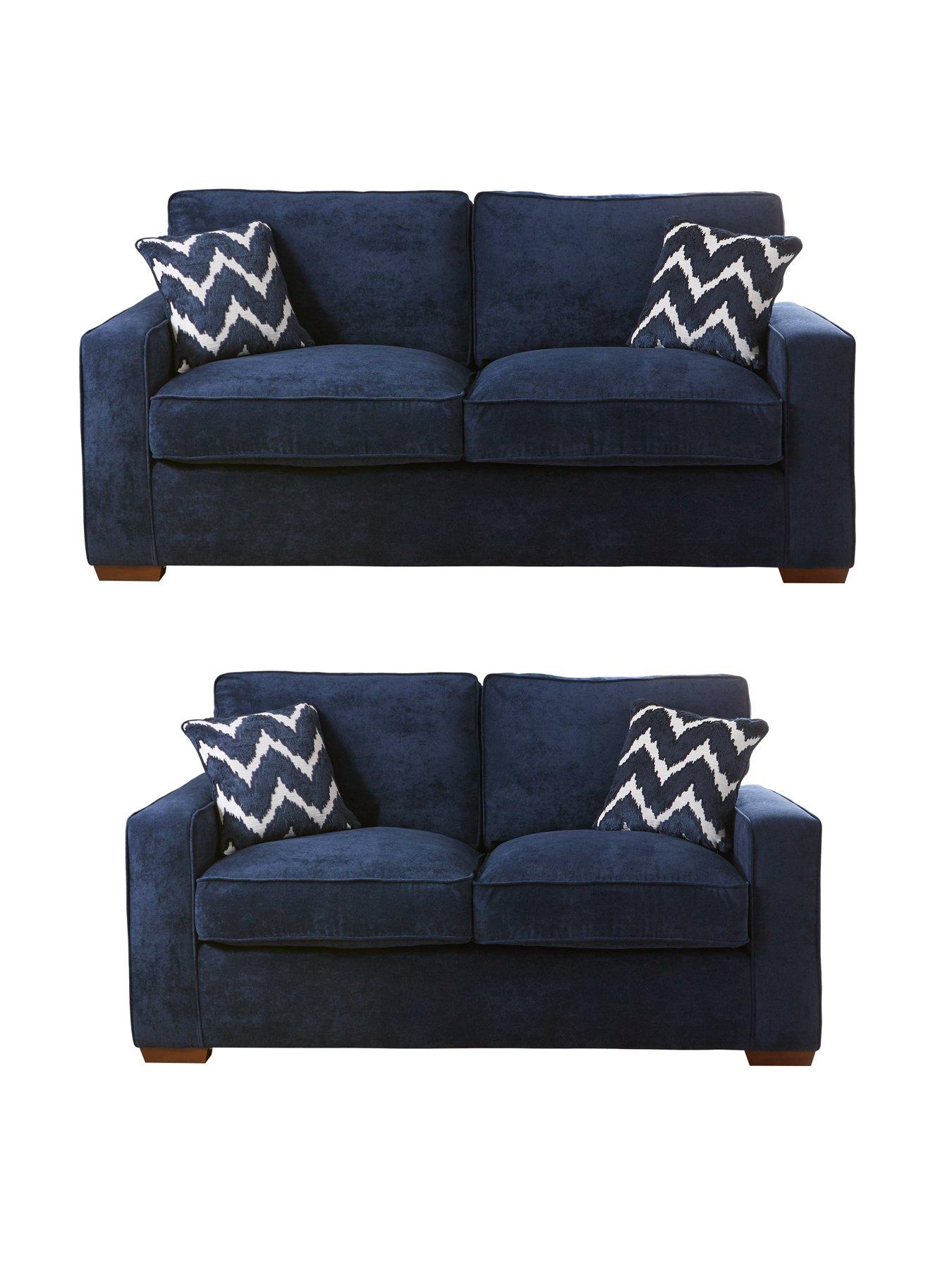 The Very Collection Jenna 3 Seater + 2 Seater Fabric sofas (Buy  &  SAVE!) - Made to Order in the UK - FSC® Certified