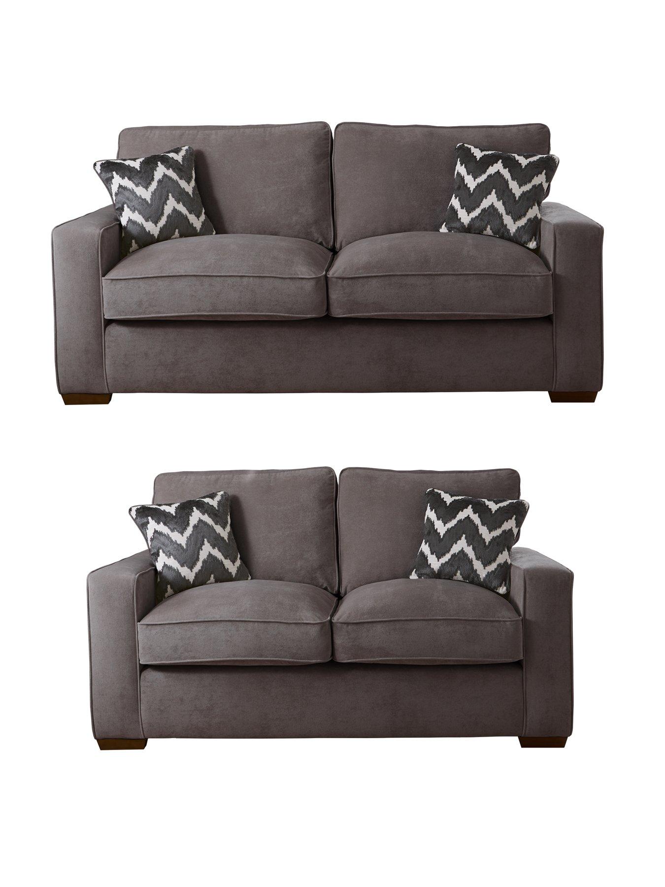 The Very Collection Jenna 3 Seater + 2 Seater Fabric sofas (Buy  &  SAVE!) - Made to Order in the UK - FSC® Certified