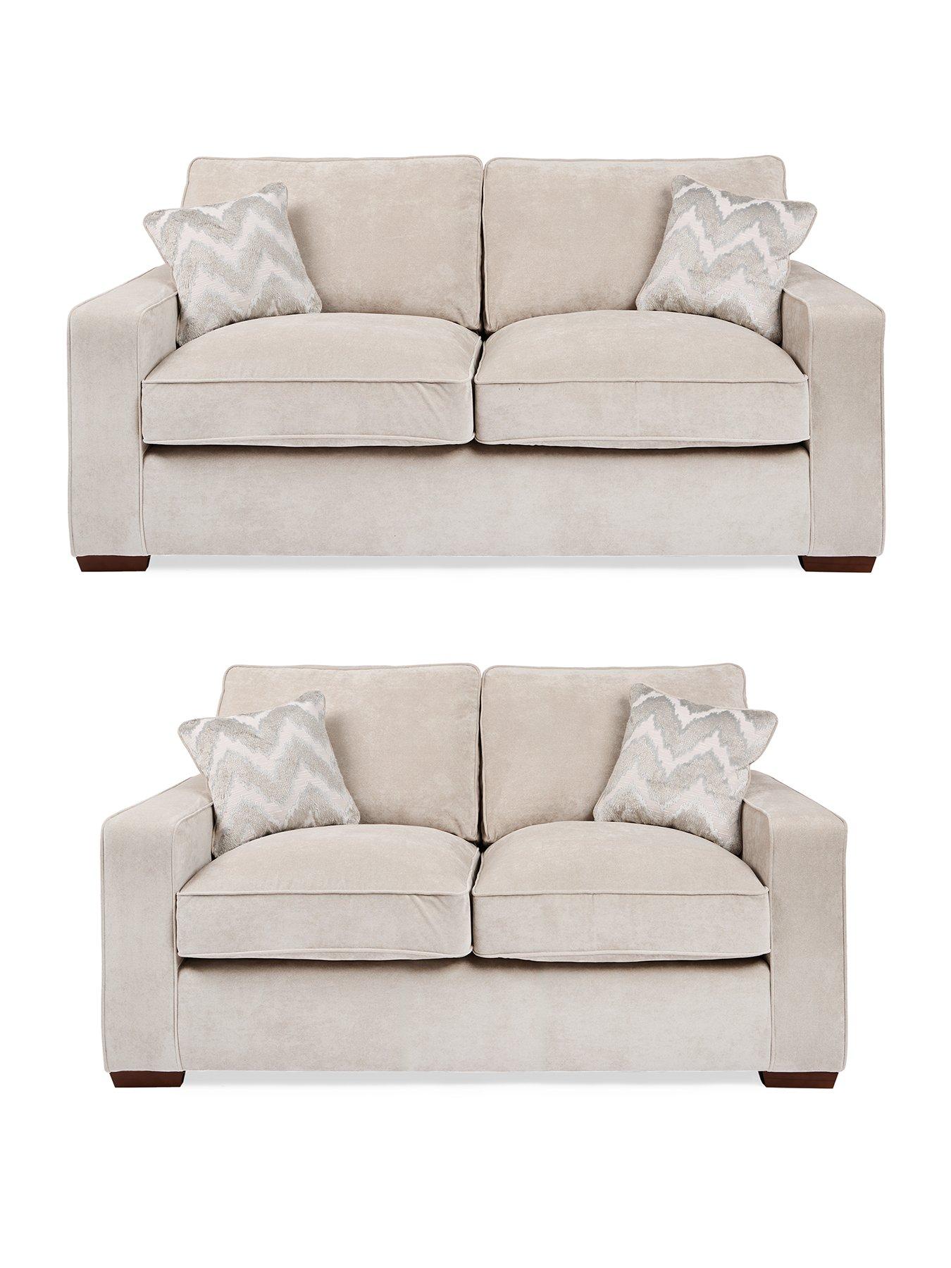 undefined Jenna 3 Seater + 2 Seater Fabric sofas (Buy  &  SAVE!) - Made to Order in the UK