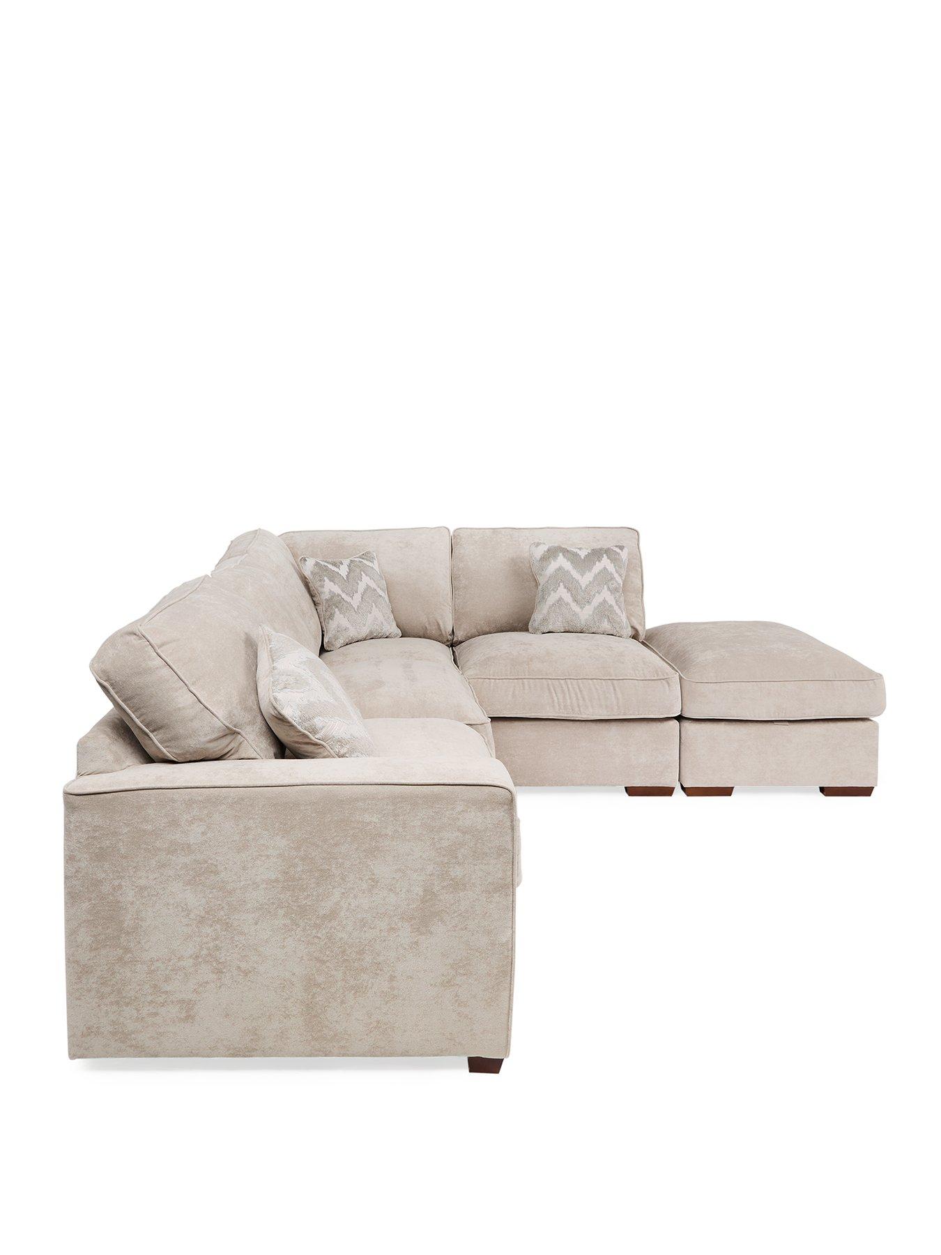  image of very-home-jenna-right-hand-fabric-corner-chaise
