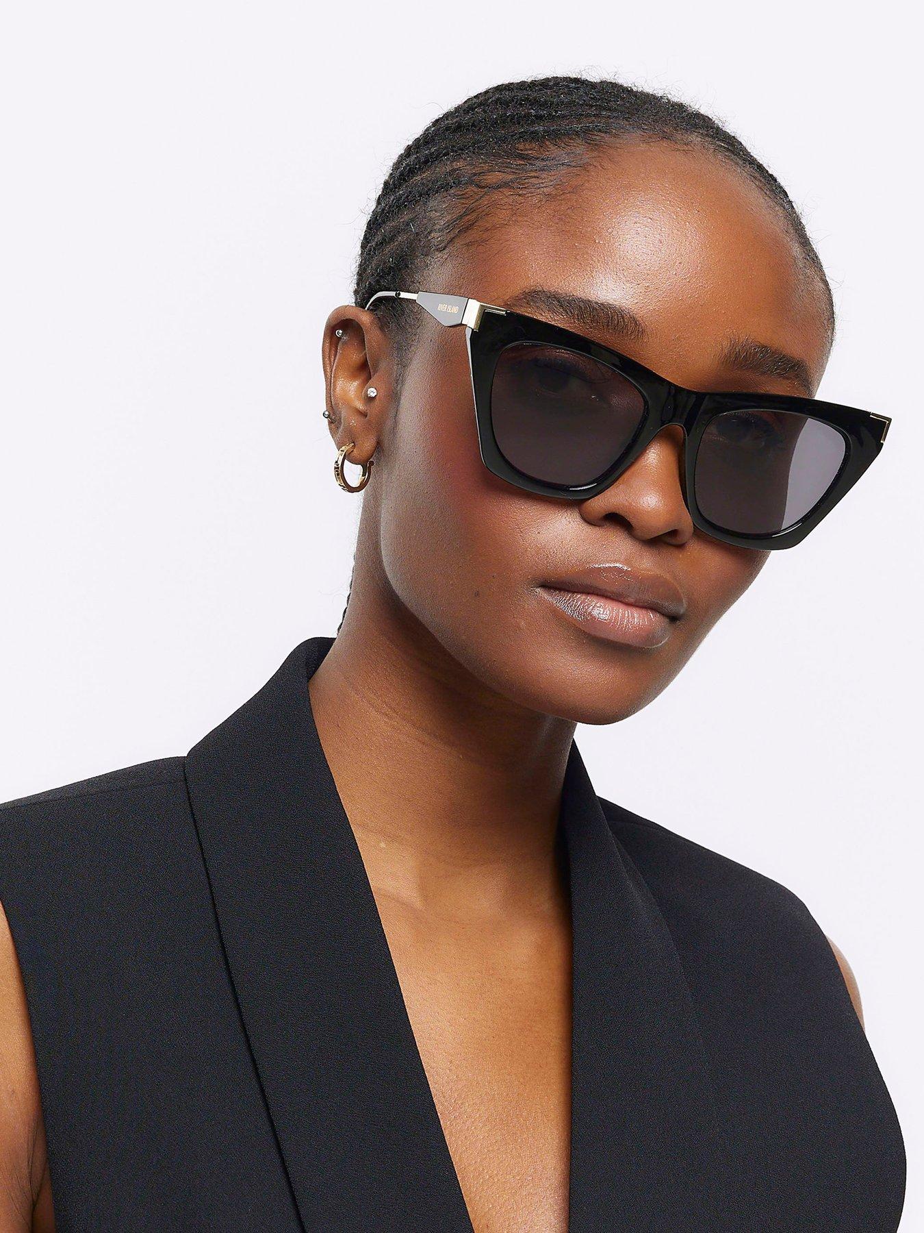 Pointed Cateye Sunglasses Black