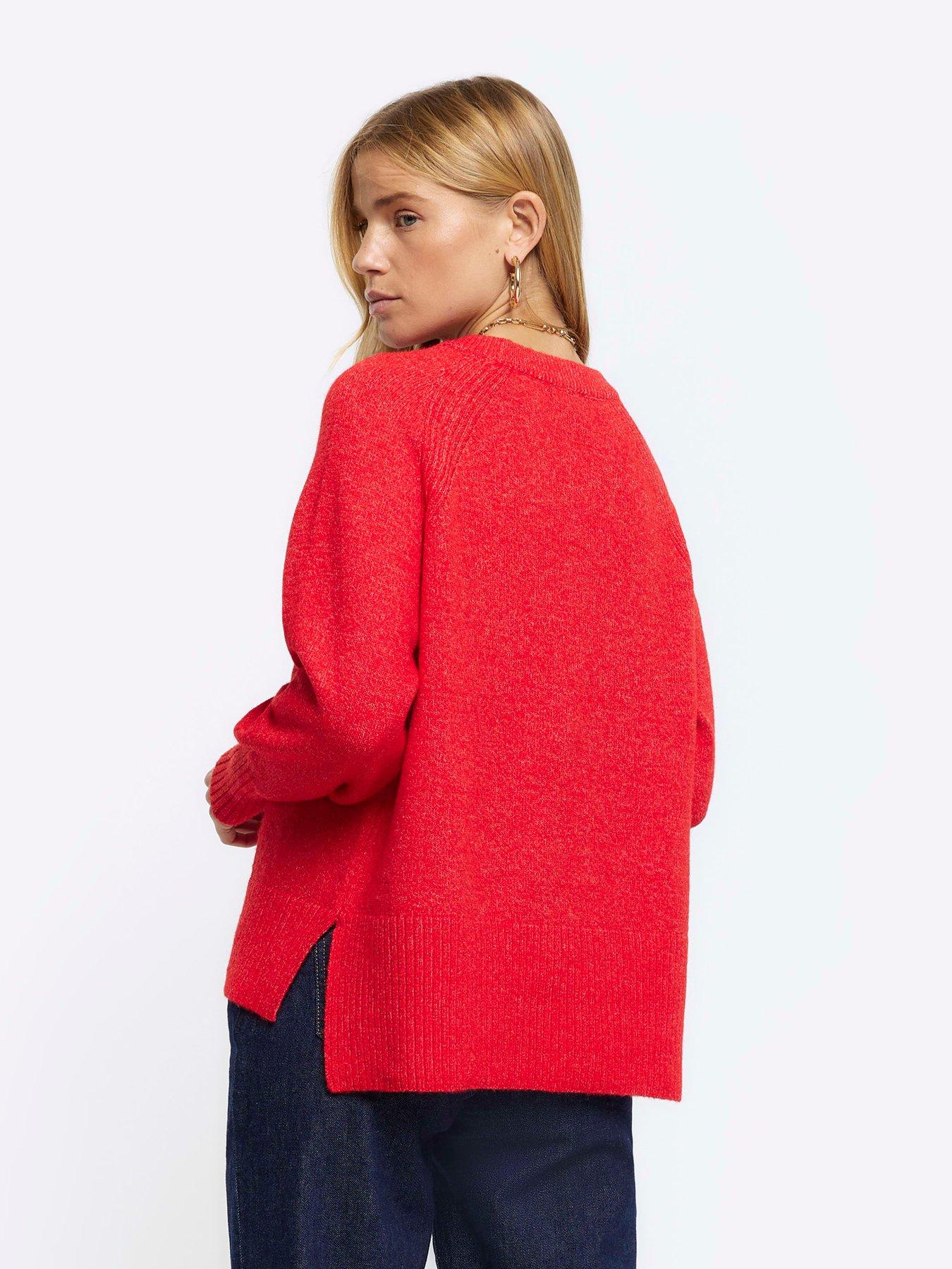 Red on sale batwing jumper