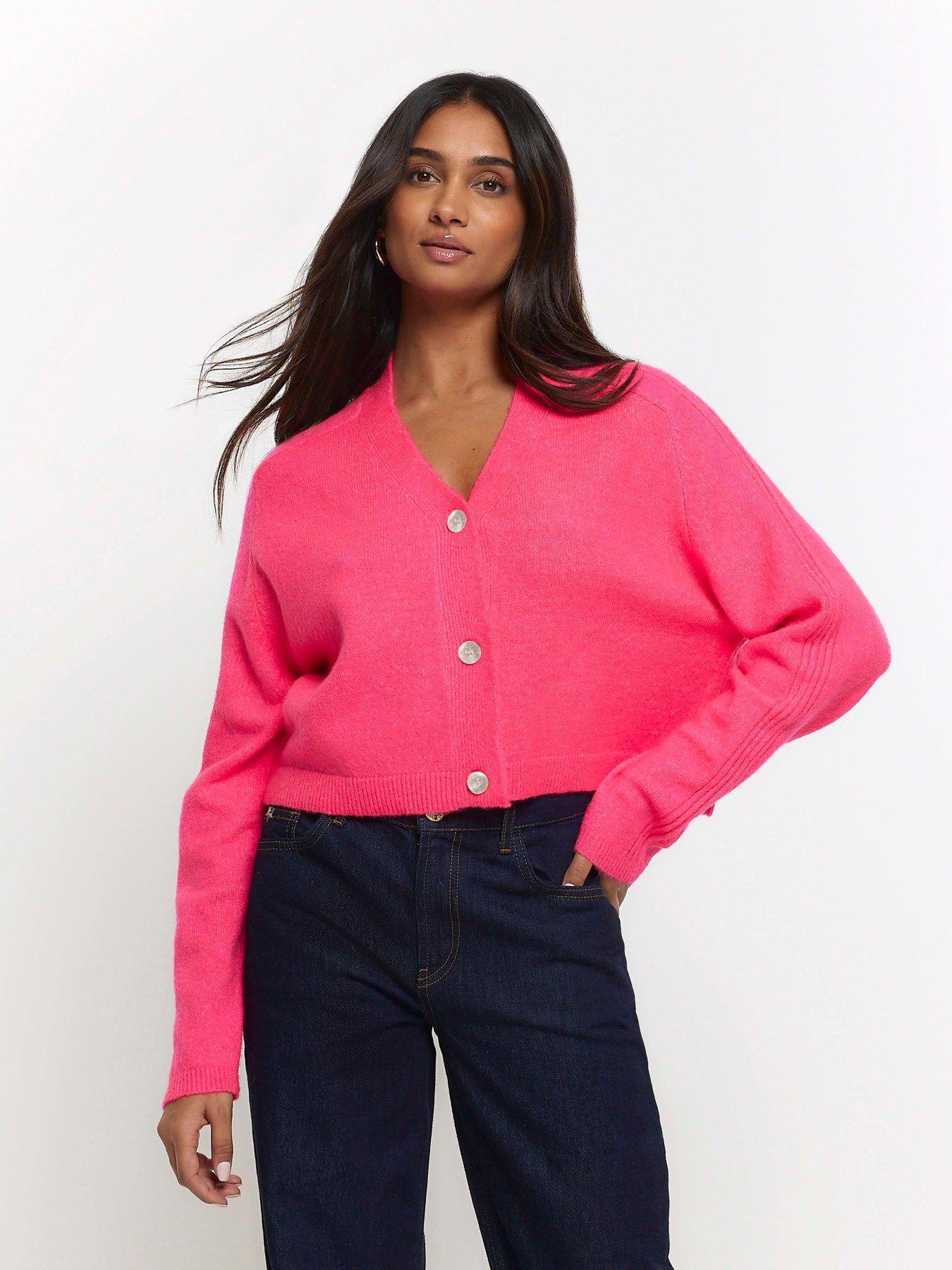 Pink cardigan hotsell river island