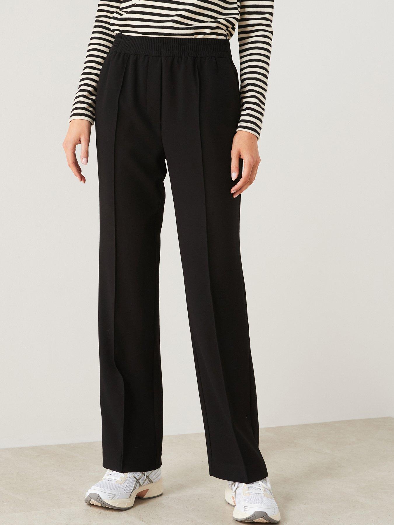 undefined Straight Design High Waist Trouser