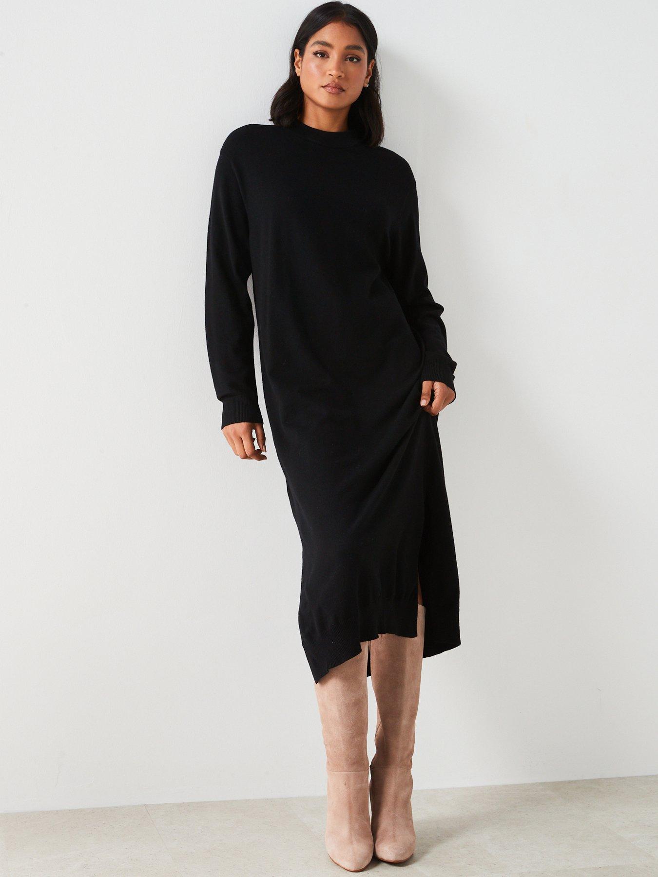 Buy MANGO Women Black Solid Fit &Flare Dress - Dresses for Women 2504821 |  Myntra