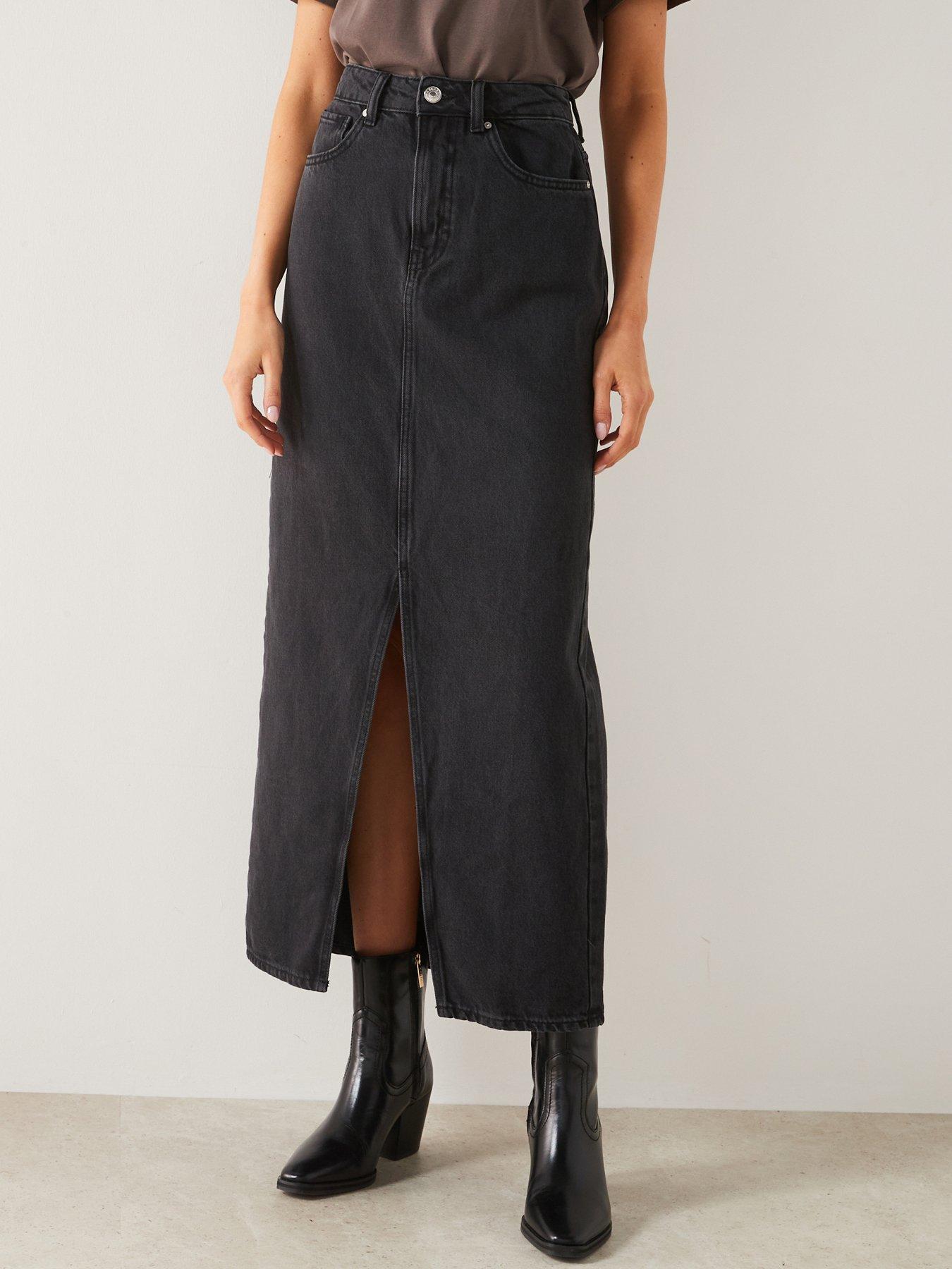 Black denim on sale skirt river island