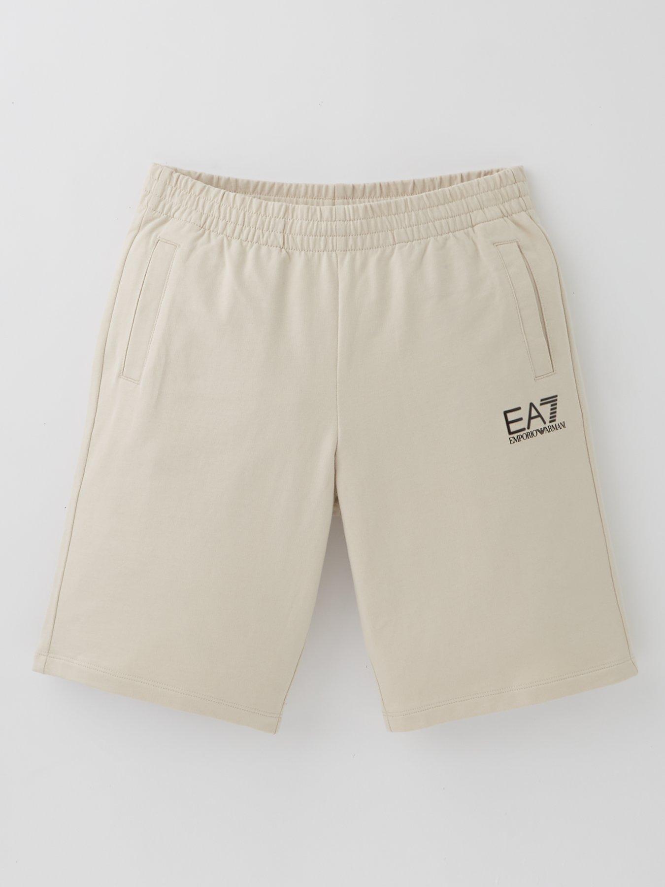 EA7 Emporio Armani Boys 7 Lines Jog Shorts Ice Flow littlewoods