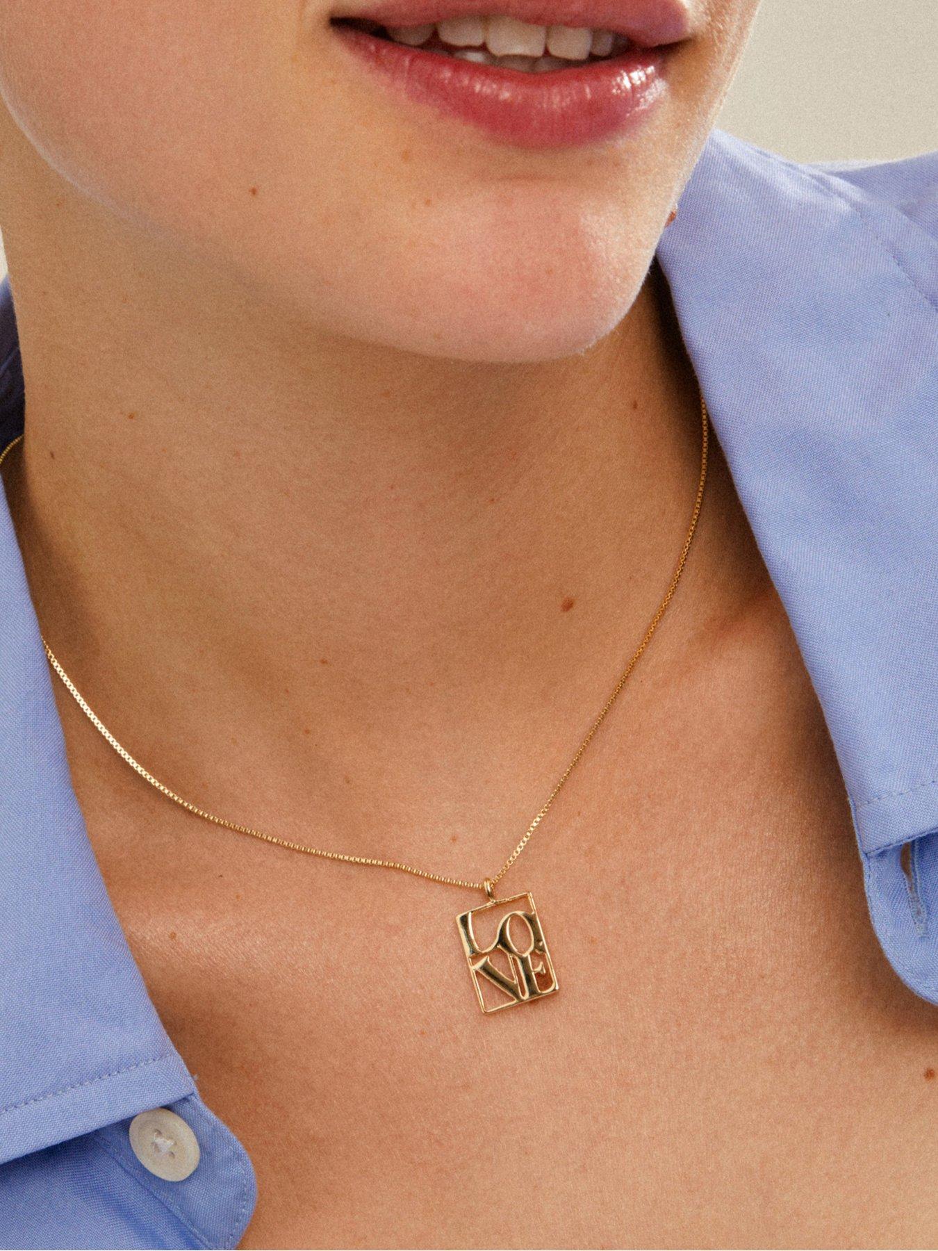 Image 3 of 5 of Pilgrim LOVE TAG,&nbsp;LOVE necklace gold-plated