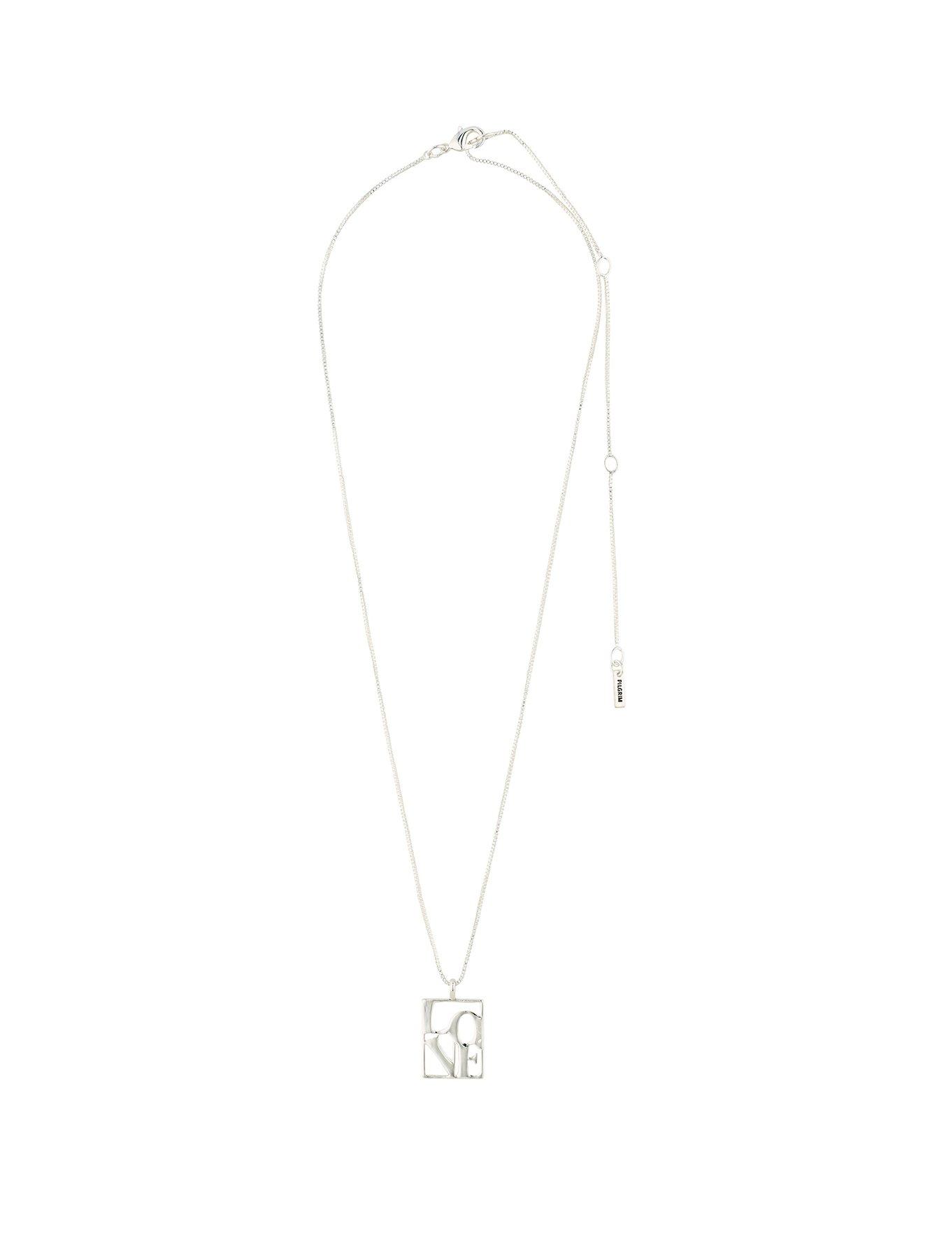 undefined LOVE TAG, LOVE necklace silver-plated