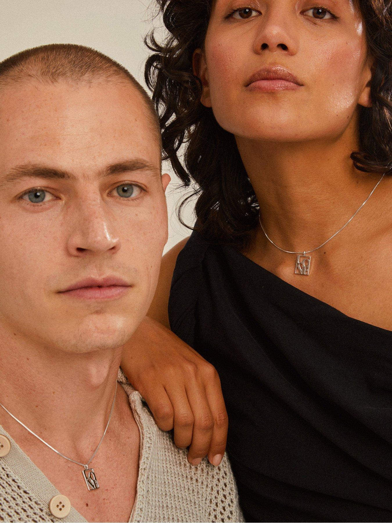  image of pilgrim-love-tagnbsplove-necklace-silver-plated