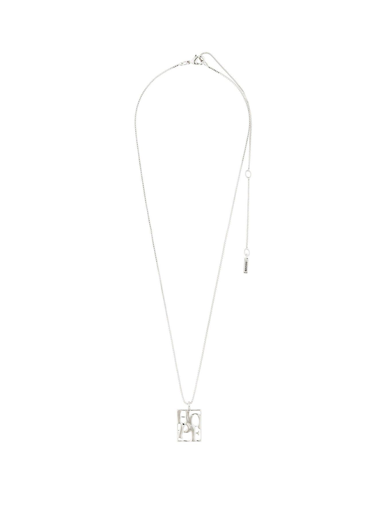 Image 1 of 4 of Pilgrim LOVE TAG,&nbsp;HOPE necklace silver-plated