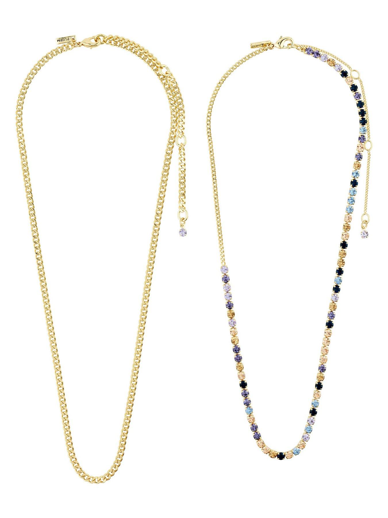 Image 4 of 5 of Pilgrim REIGN necklaces, 2-in-1 set, gold-plated