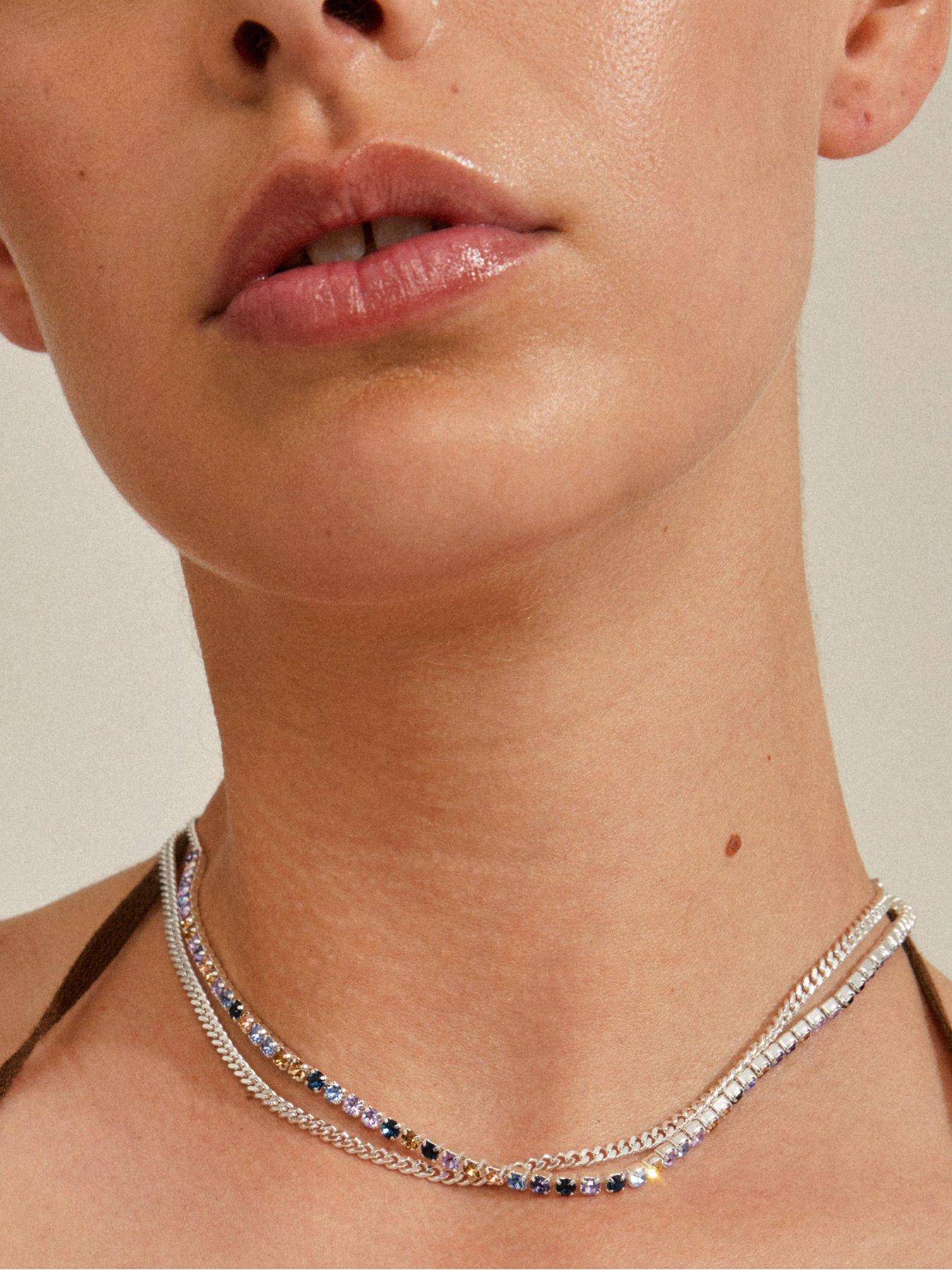 Image 2 of 4 of Pilgrim REIGN necklaces, 2-in-1 set, silver-plated