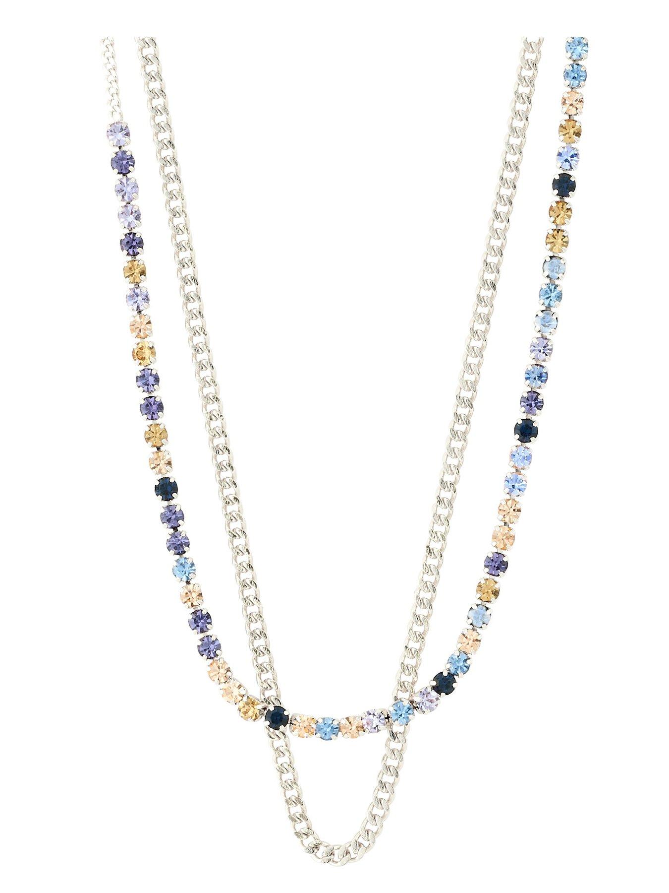 Image 3 of 4 of Pilgrim REIGN necklaces, 2-in-1 set, silver-plated
