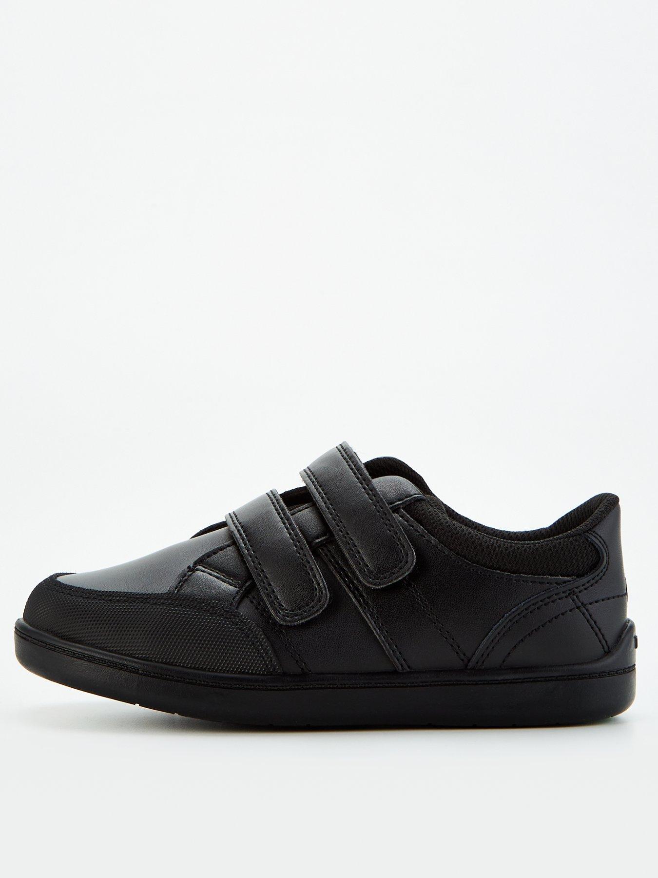 Image 1 of 5 of The Very Collection Younger Boys Wide Double Strap Leather School Shoes - Black