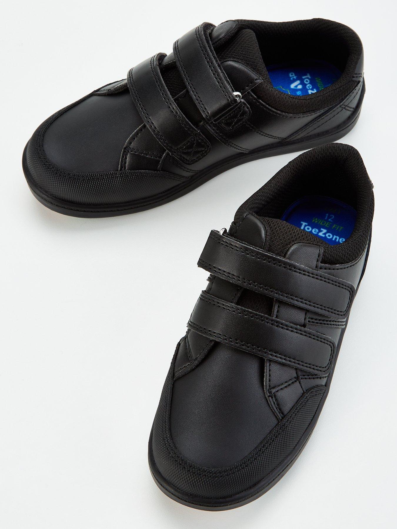  image of the-very-collection-new-younger-boys-leather-twin-strap-wide-fit-school-shoe