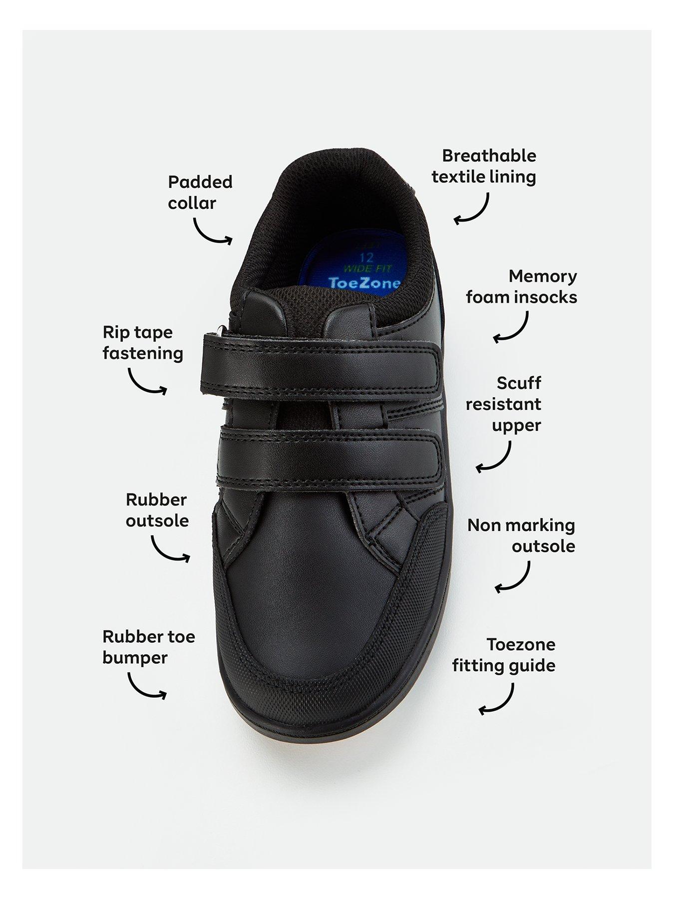 Image 4 of 5 of The Very Collection Younger Boys Wide Double Strap Leather School Shoes - Black