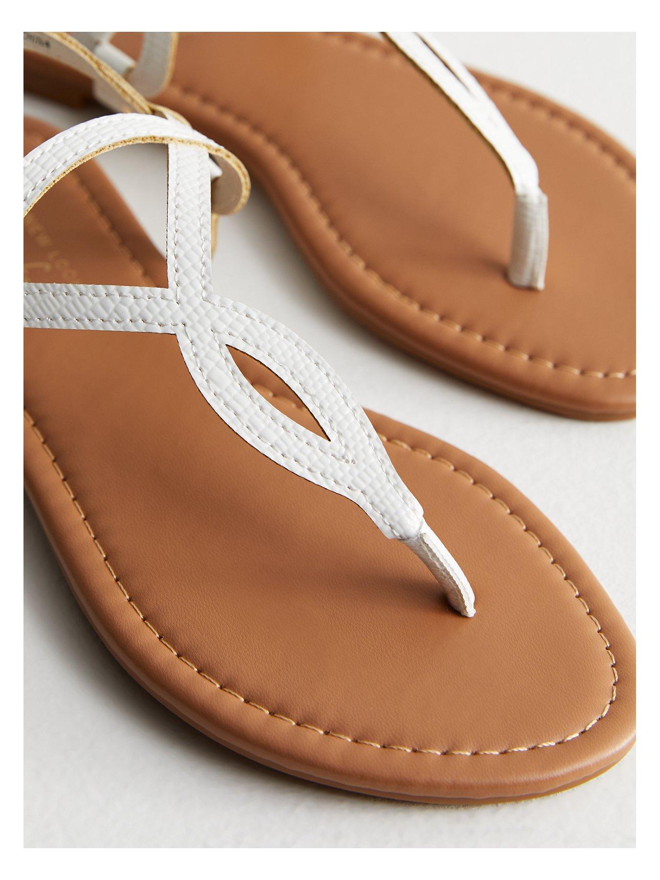 Cute white best sale flip flops