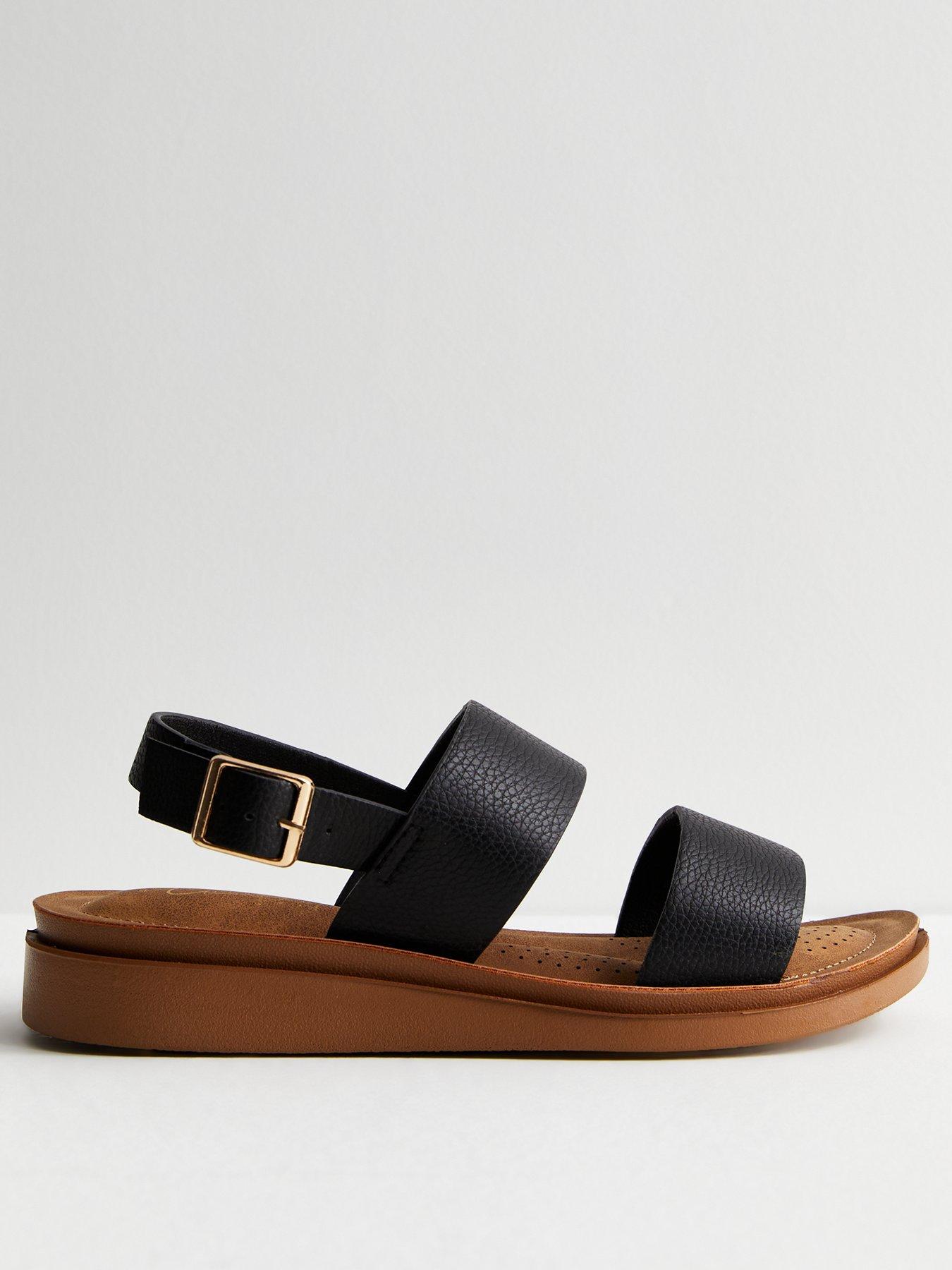 Footbed sandals hot sale new look