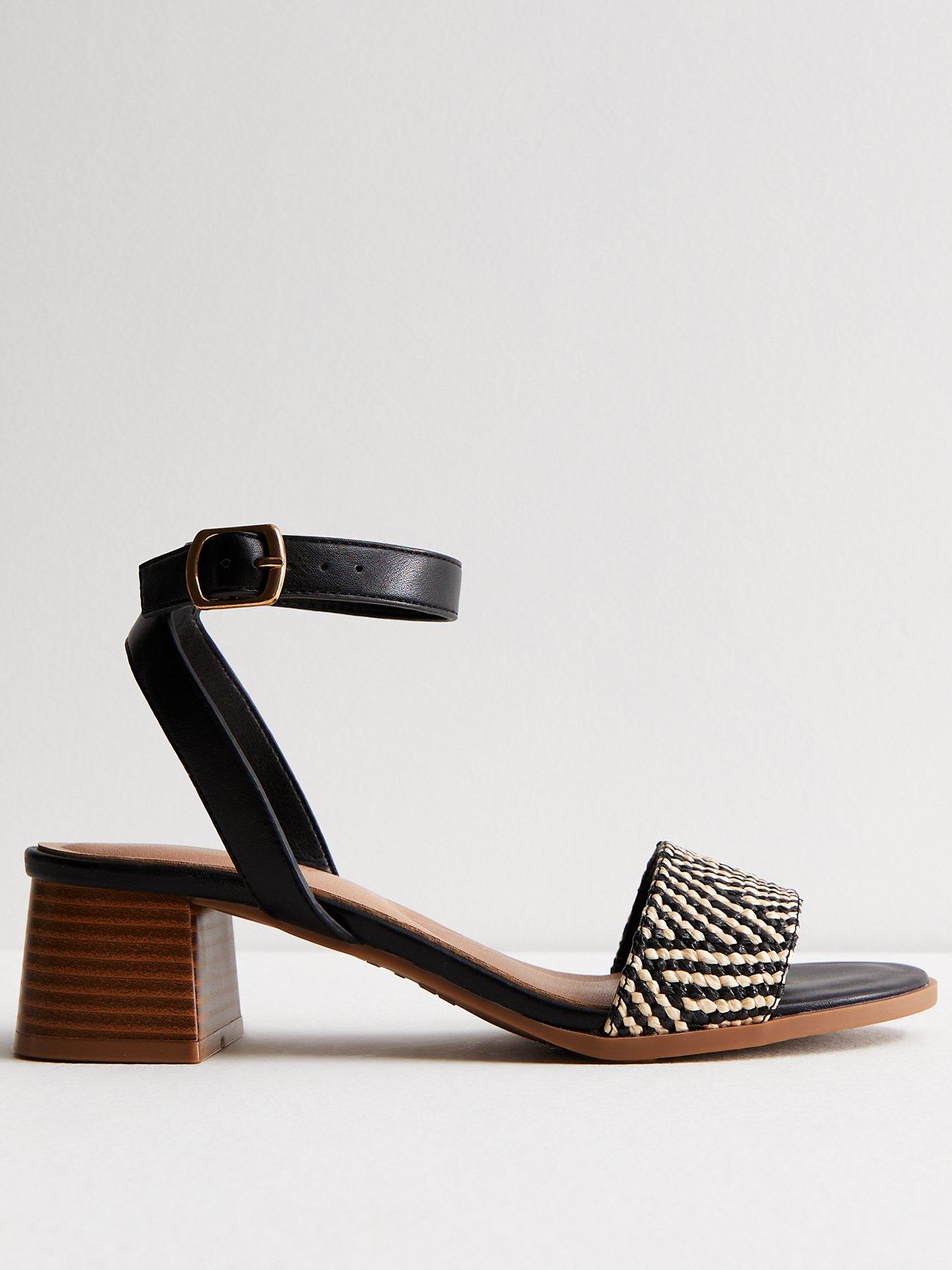 New look black on sale block heel sandals