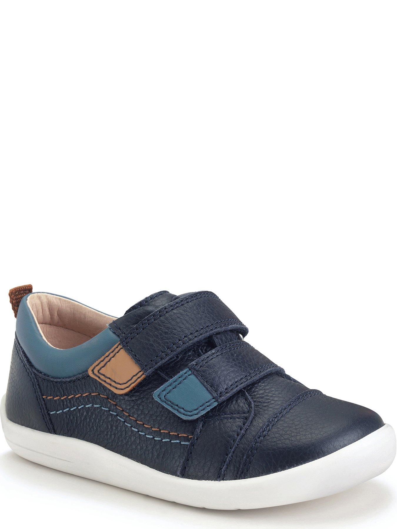 Start-rite Playhouse Navy Blue Rip Tape Leather First Steps Shoes ...