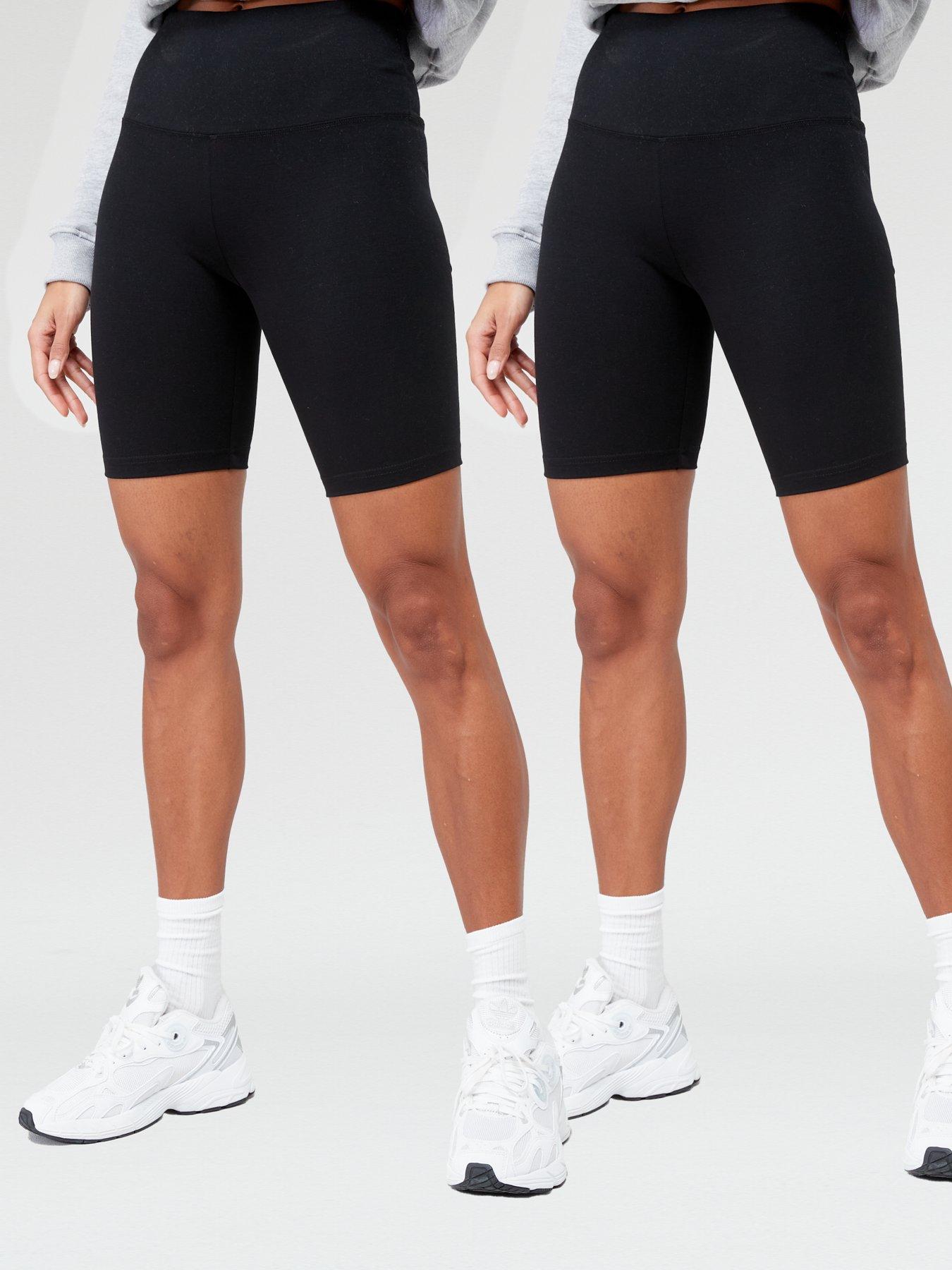 V by Very 2 Pack Confident Curve Cycling Short - Black/Black