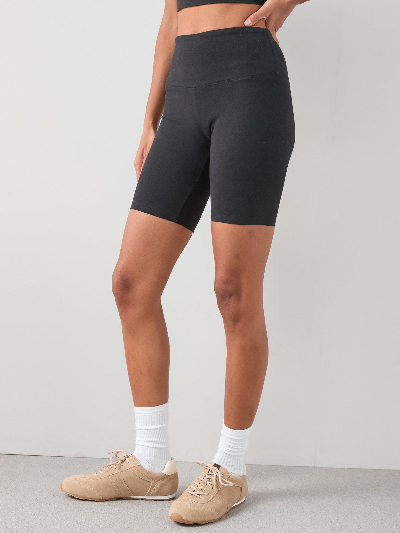 Image 4 of 5 of V by Very 2 Pack Confident Curve Cycling Short - Black/Black