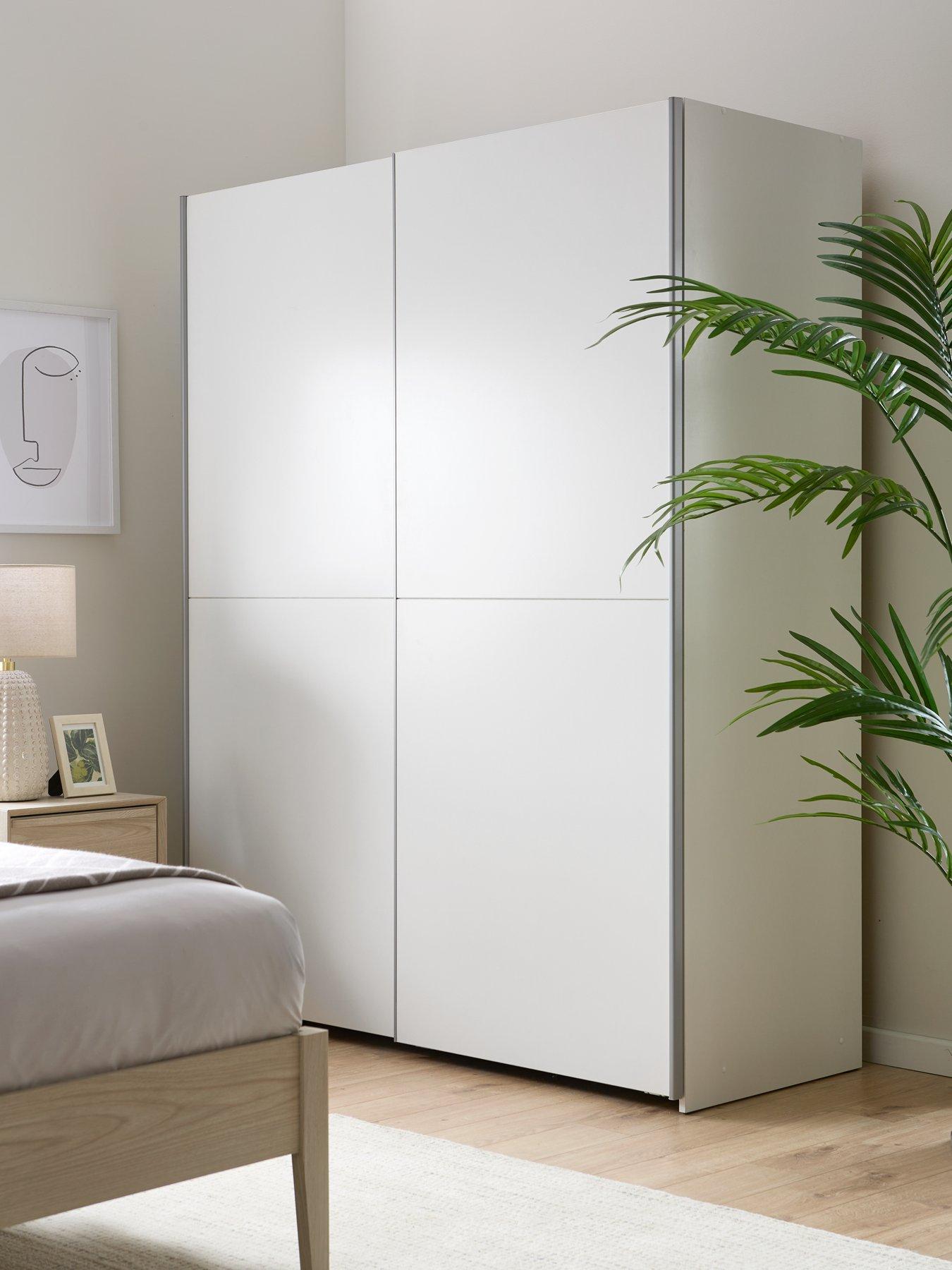 undefined Nico 150 cm 2 Door Sliding Wardrobe - White