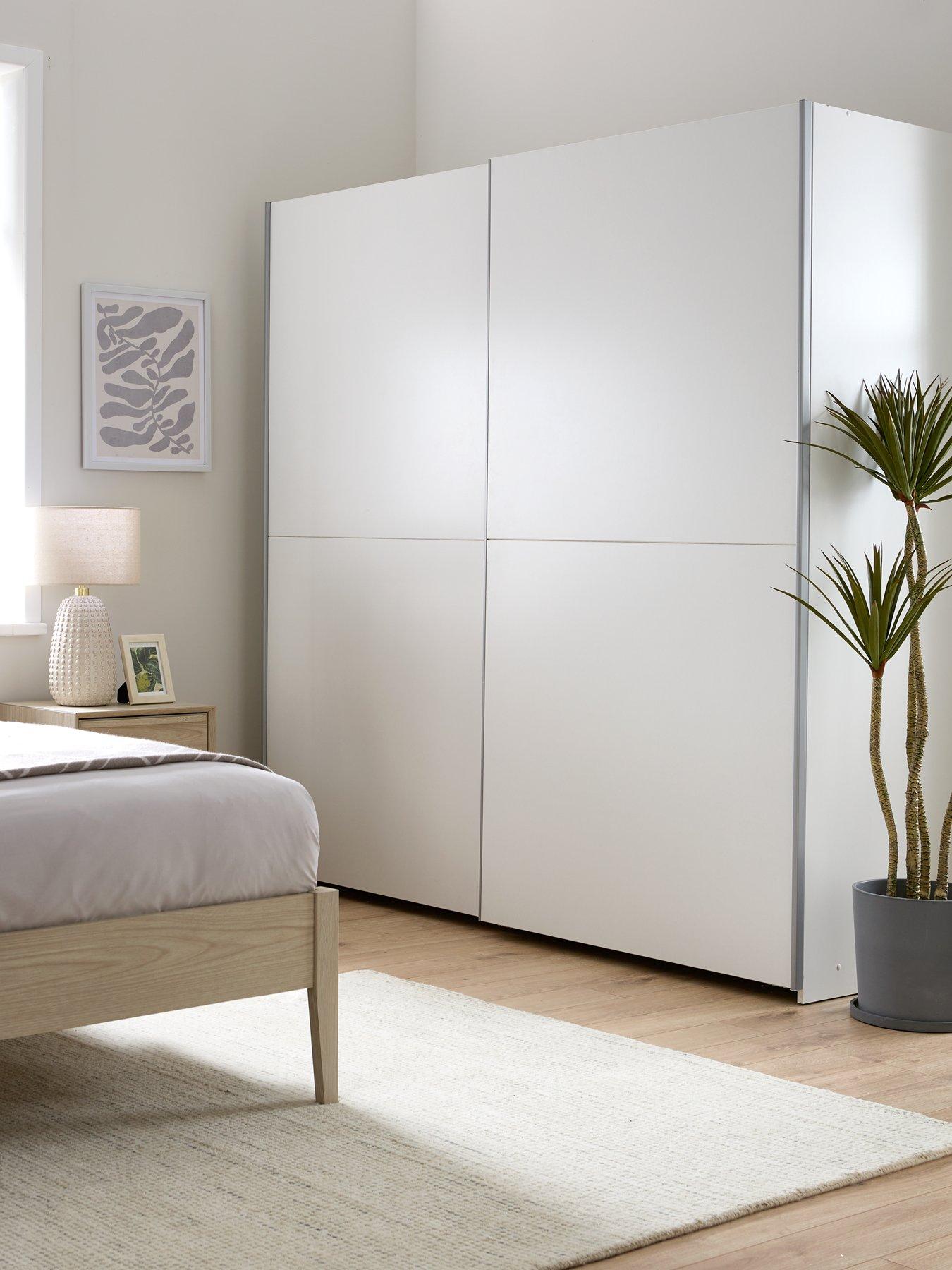  image of very-home-nico-190-cmnbsp2-doornbspsliding-wardrobe-white
