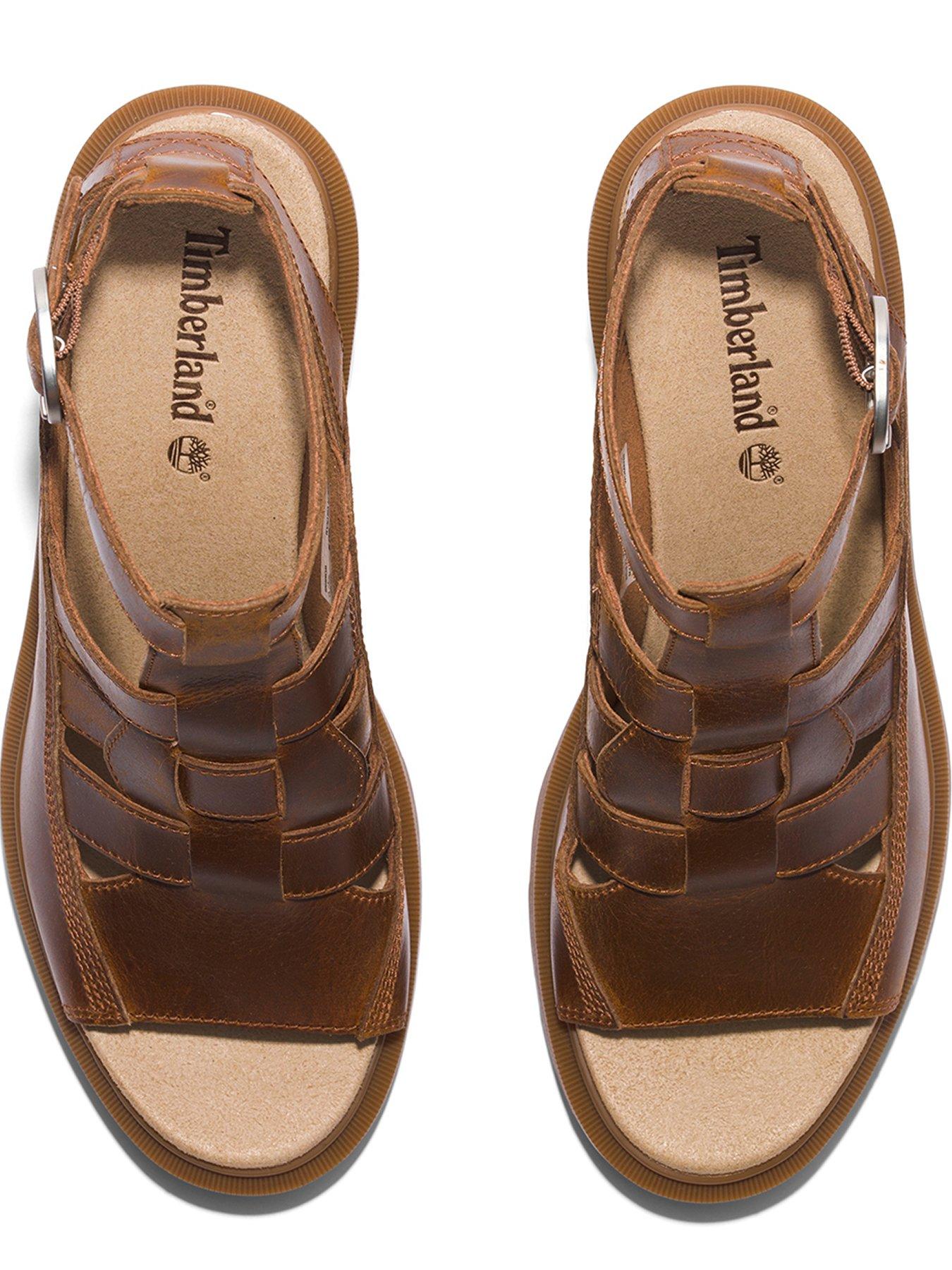  image of timberland-allington-heights-fisherman-sandal-rust-full-grain