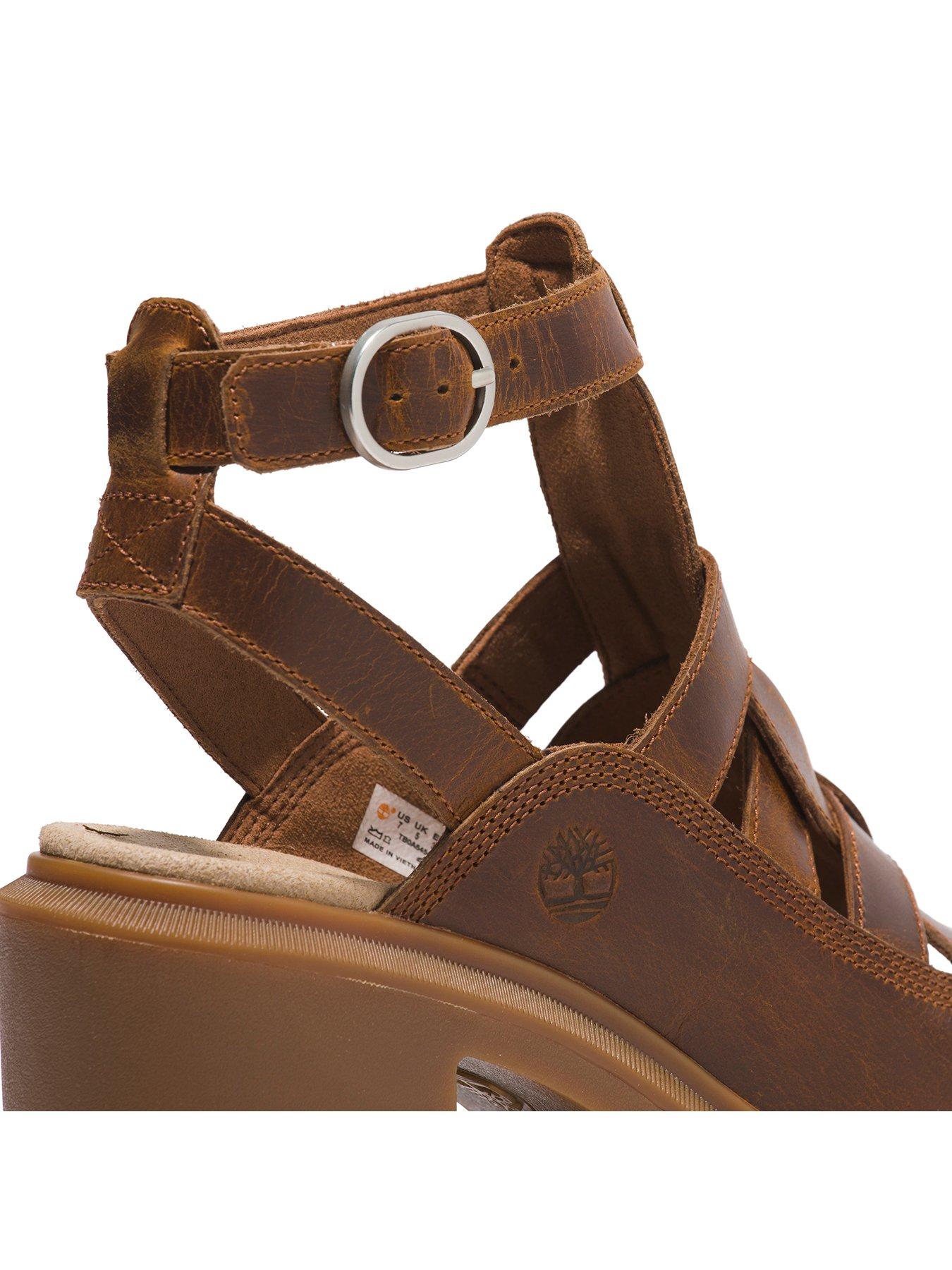  image of timberland-allington-heights-fisherman-sandal-rust-full-grain