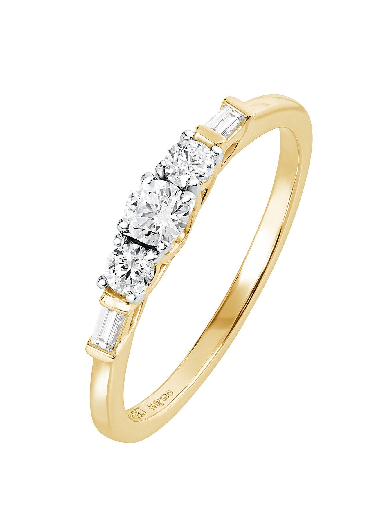 undefined 9ct Yellow Gold 0.33ct Natural Diamond Five-Stone Ring