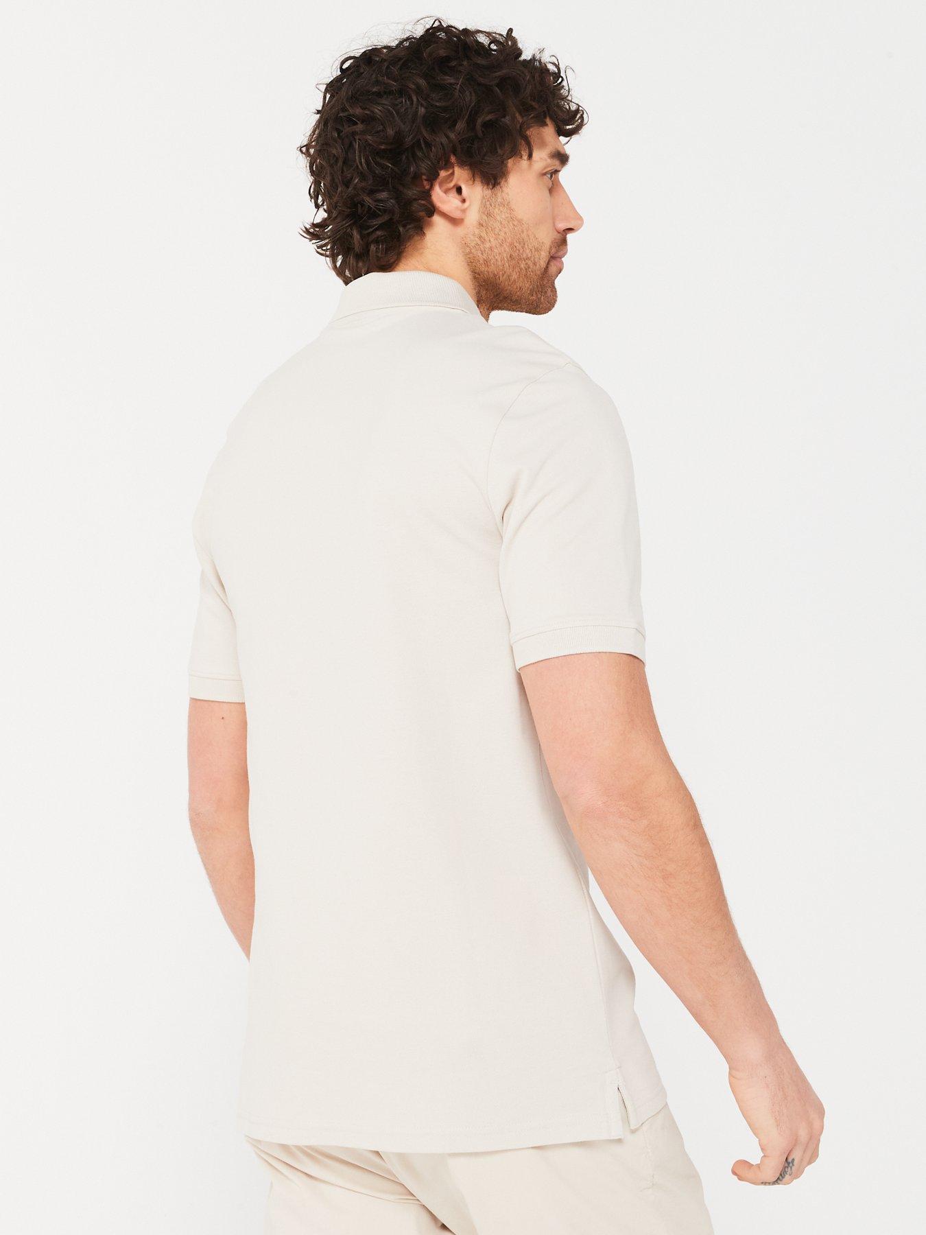  image of lyle-scott-plain-polo-shirt-beige