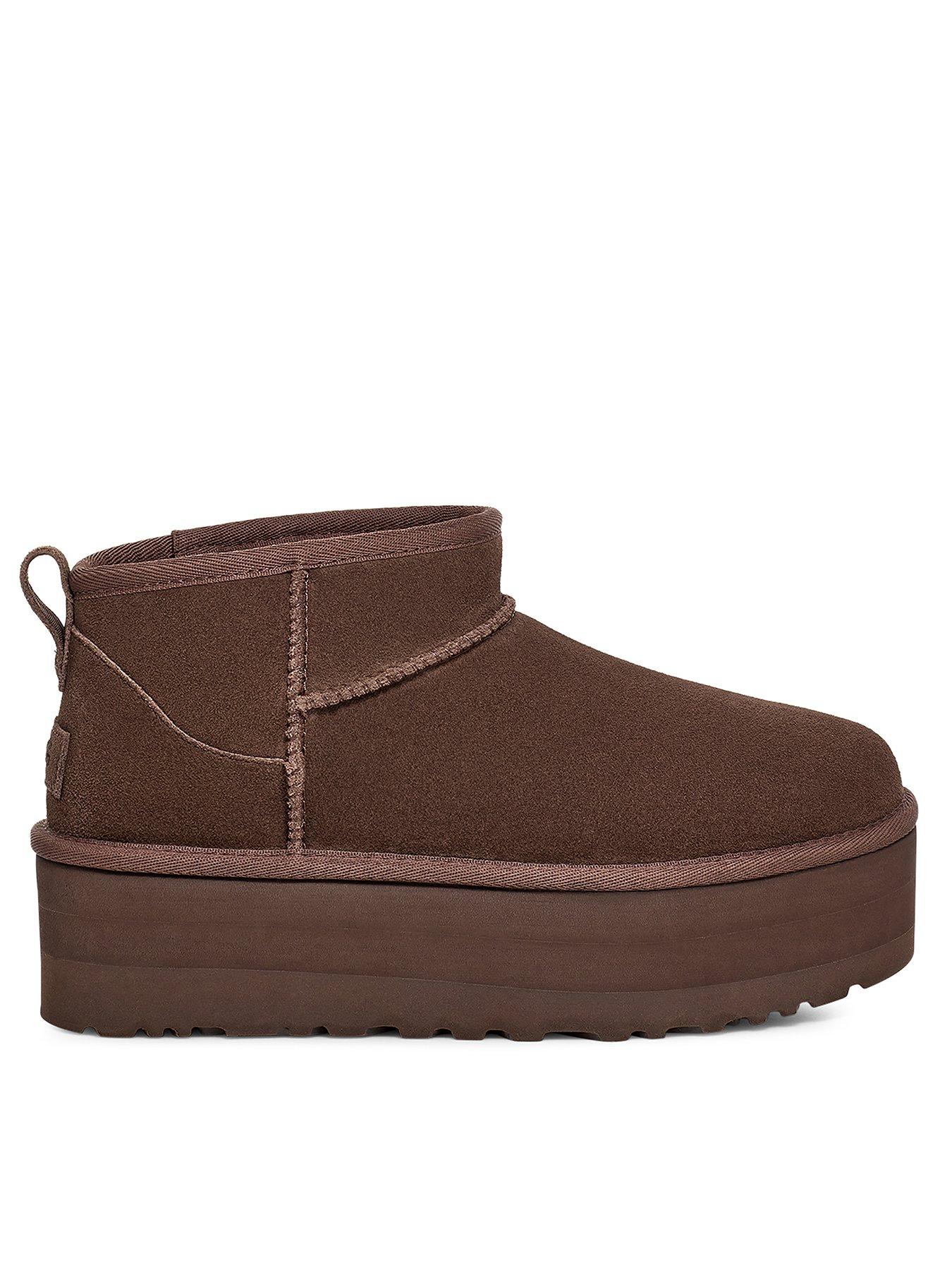 UGG Classic Mini Platform Ankle Boots Burnt Cedar littlewoods