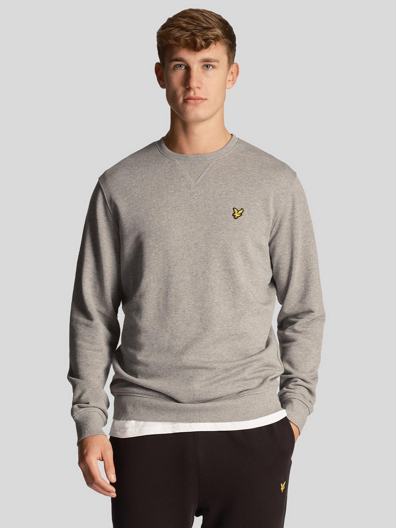 lyle-scott-crew-neck-sweat-top-grey