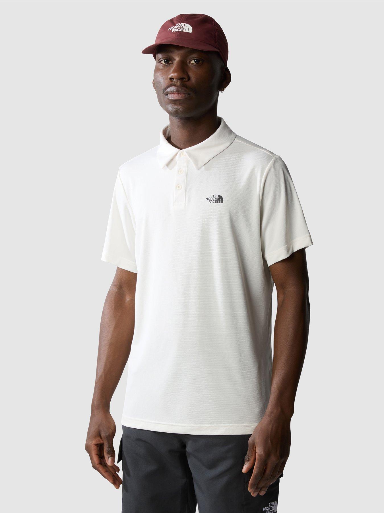 white north face polo shirt