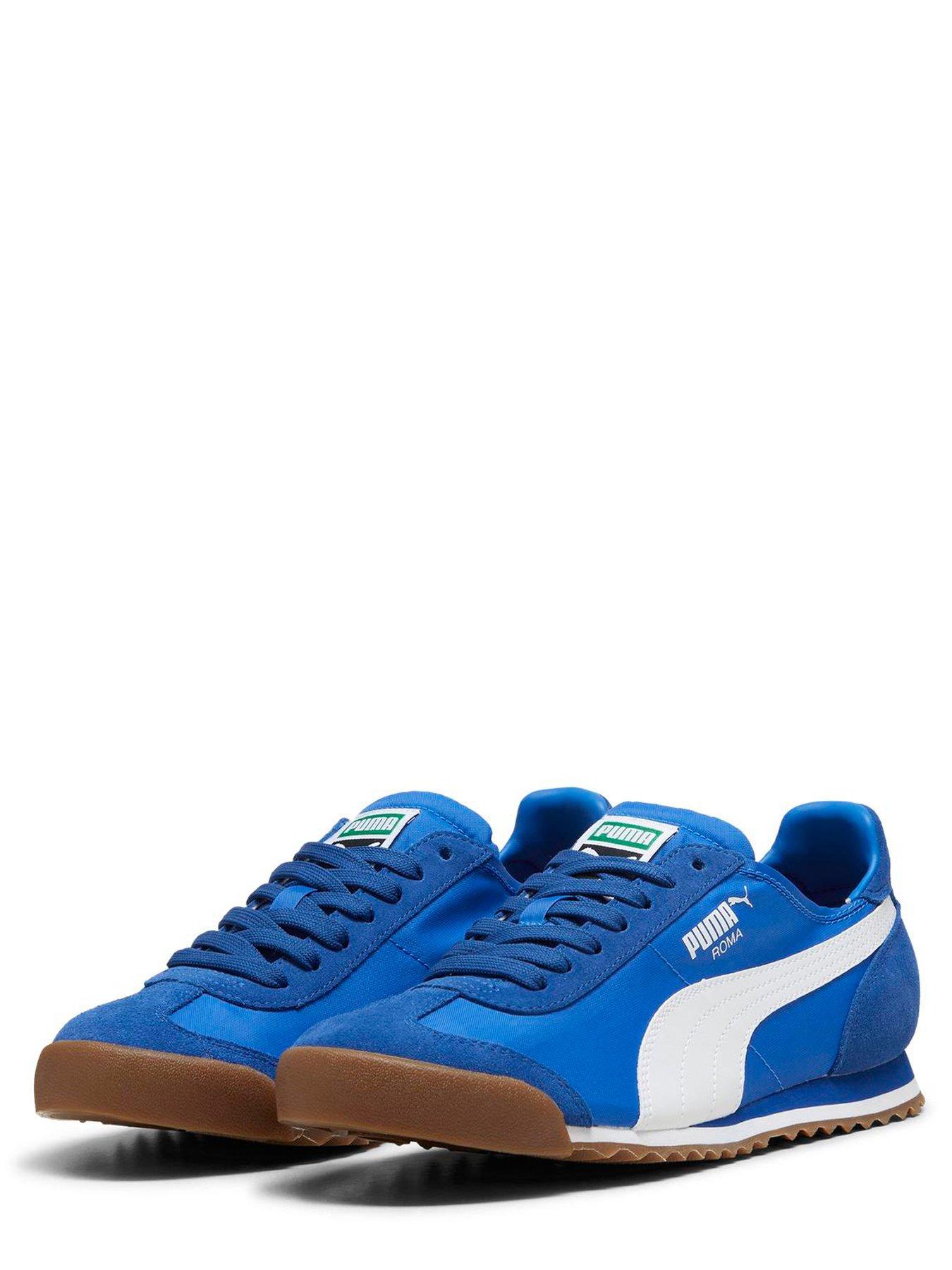 Puma roma blue suede best sale