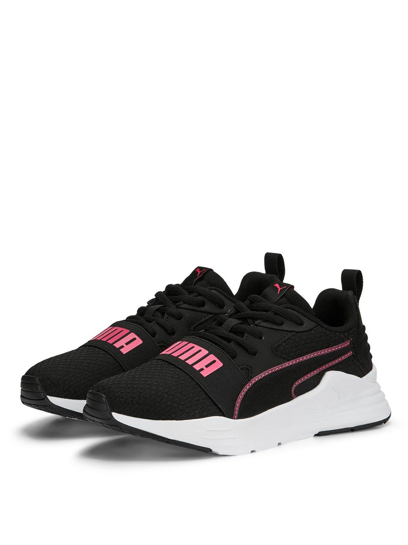 Puma Girls Older Kids Wired Run Pure Trainers - Black/Pink