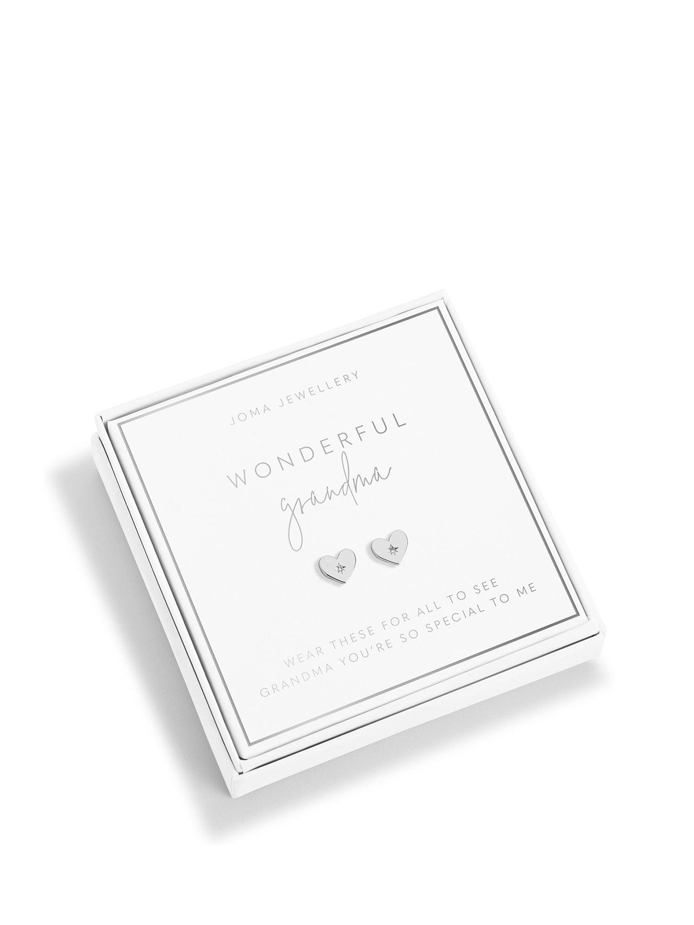 undefined Beautifully Boxed Wonderful Grandma Earrings In Silver Plating