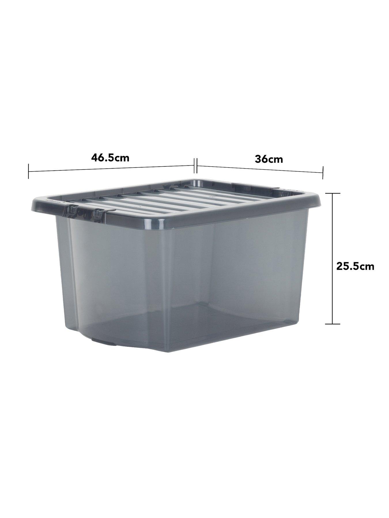  image of wham-set-of-3-black-plastic-storage-boxes-ndash-28-litres-each