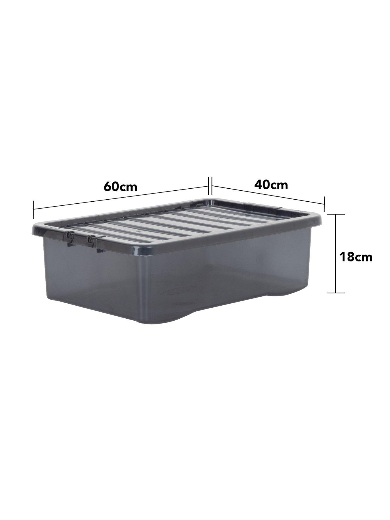  image of wham-set-of-3-black-plastic-underbed-storage-boxes-ndash-32-litres-each