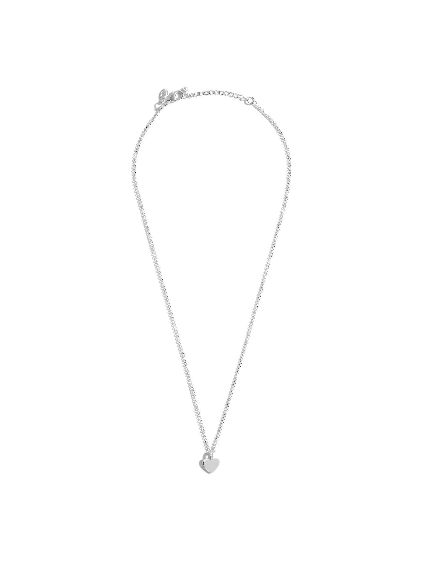  image of joma-jewellery-mini-charms-heart-necklace-in-silver-plating