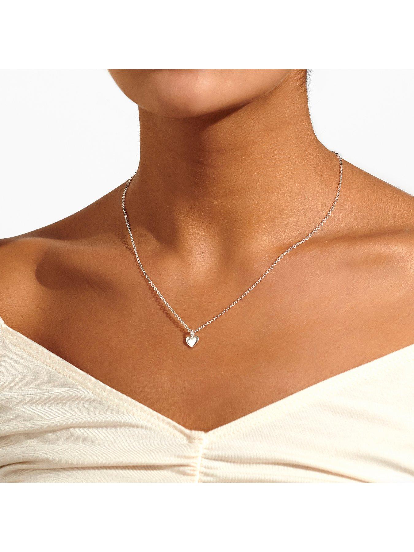  image of joma-jewellery-mini-charms-heart-necklace-in-silver-plating